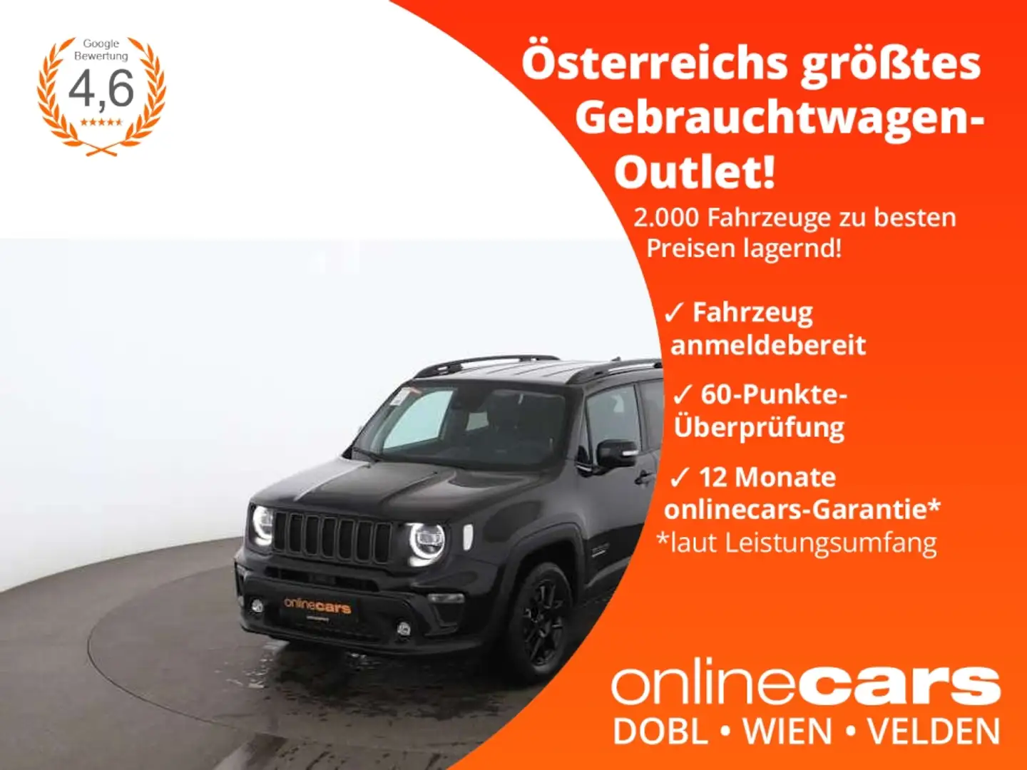 Jeep Renegade 1.3 T-GDI Limited 4xe AWD Aut RADAR NAVI Schwarz - 1