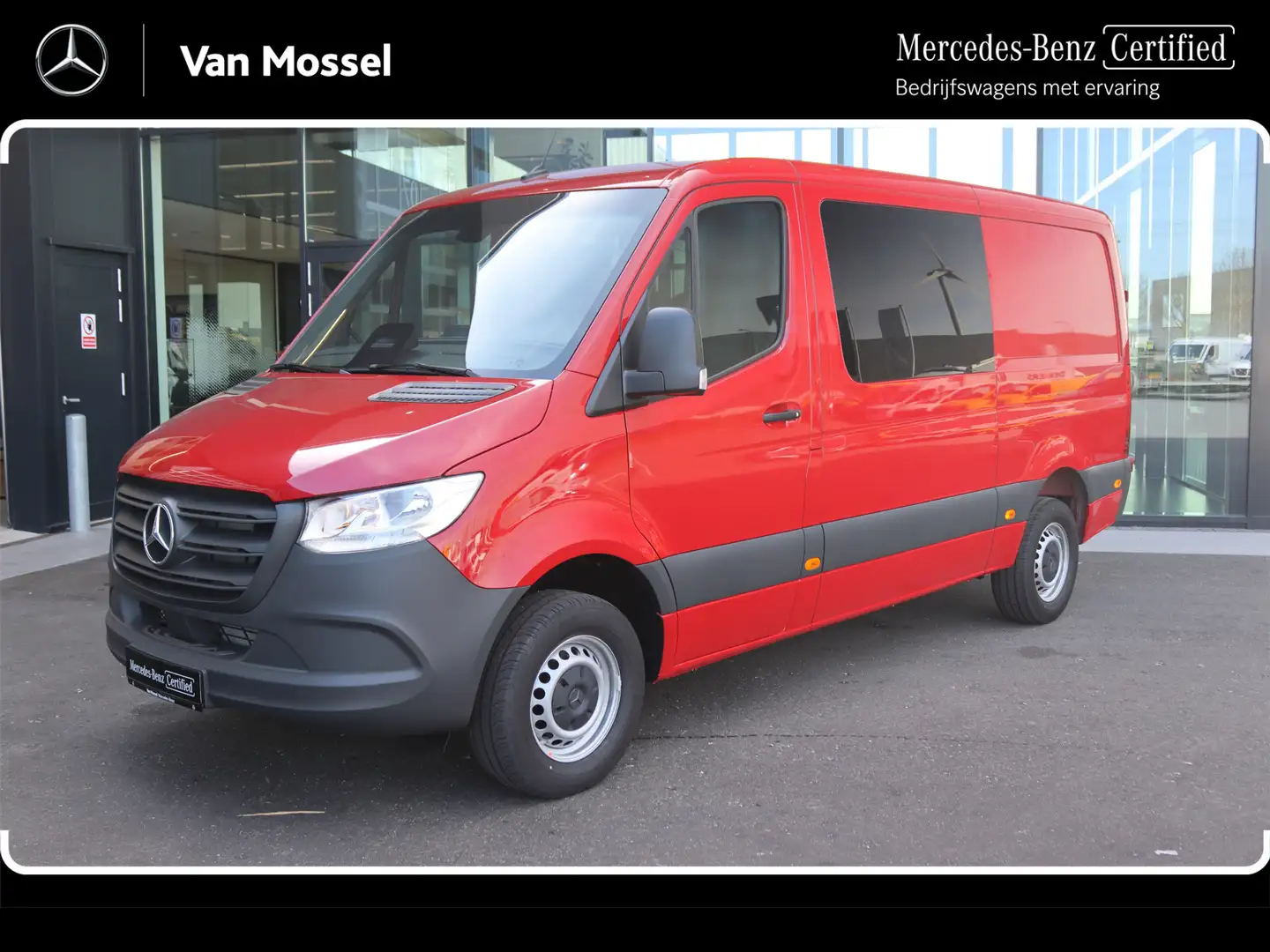 Mercedes-Benz Sprinter 317 CDI L2 Pro Dubbele Cabine |NAVI/MBUX/AIRCO/350 Rood - 1