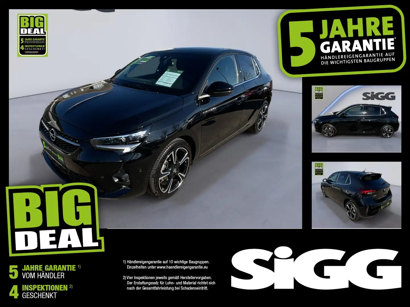Opel Corsa F 1.2 Turbo Ultimate Sitzheizung ParkAss. Schwarz - 1