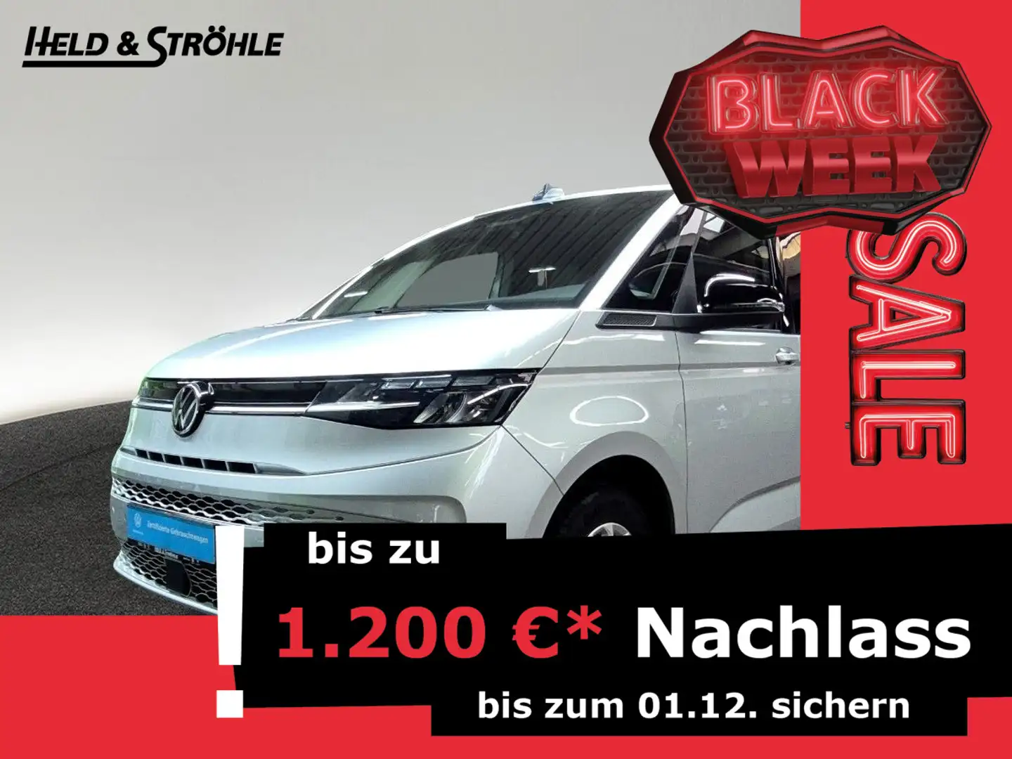 Volkswagen T7 Multivan T7 Multivan Life 2.0 TDI DSG LED NAV AHK ACC KAM Zilver - 1
