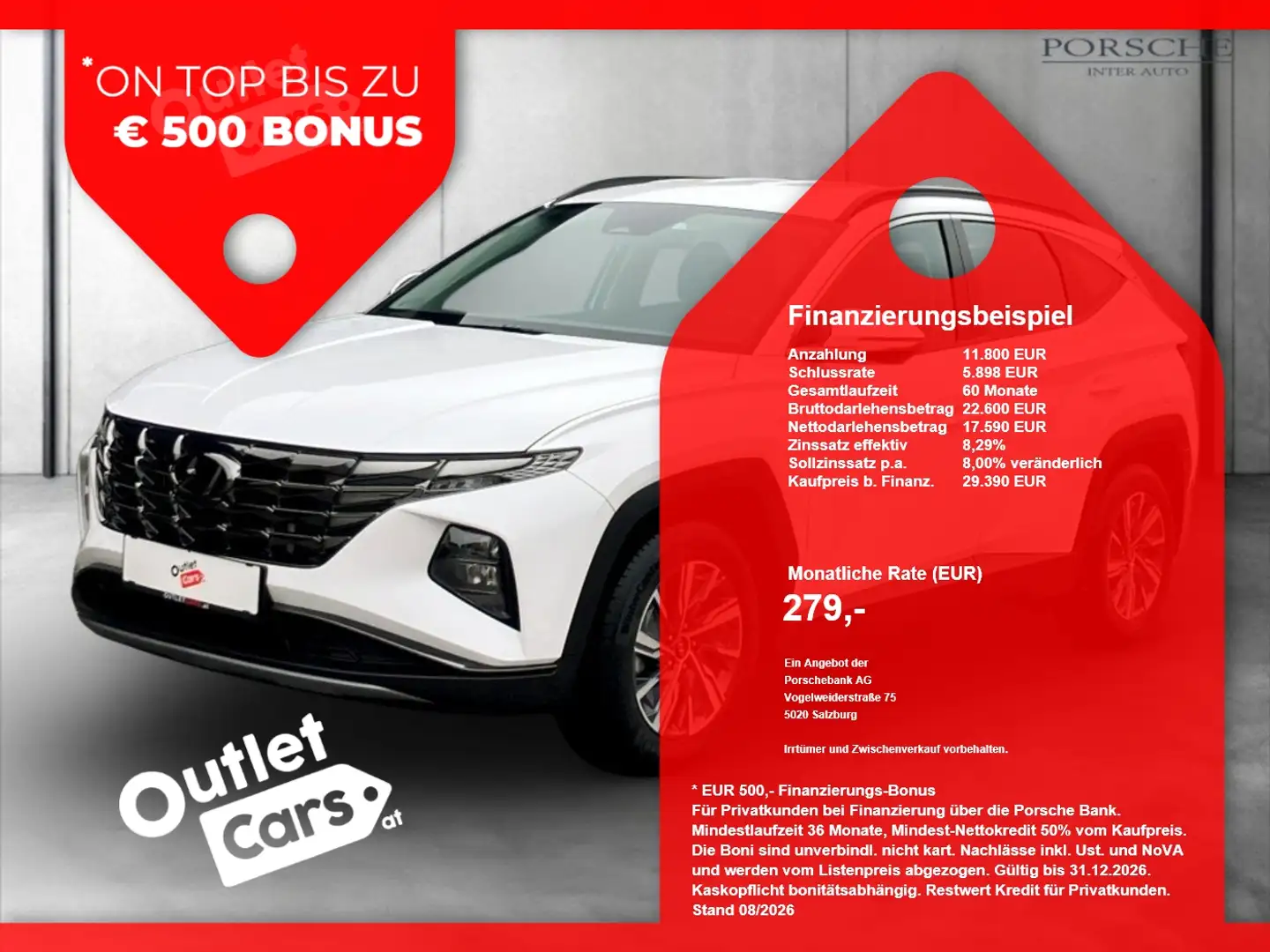 Hyundai TUCSON 1.6 T-GDI Line (OPF) Smart ASSIST+CARPLAY Weiß - 1