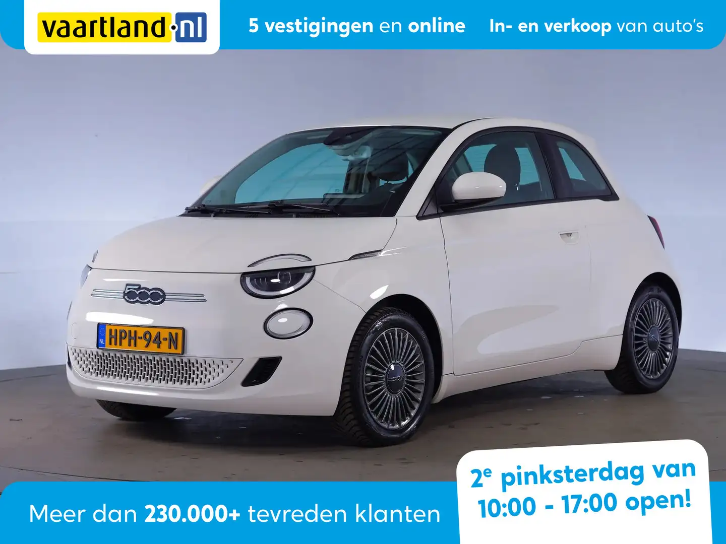 Fiat 500e Icon 42 kWh [ Led Navi Camera Carplay ] Wit - 1