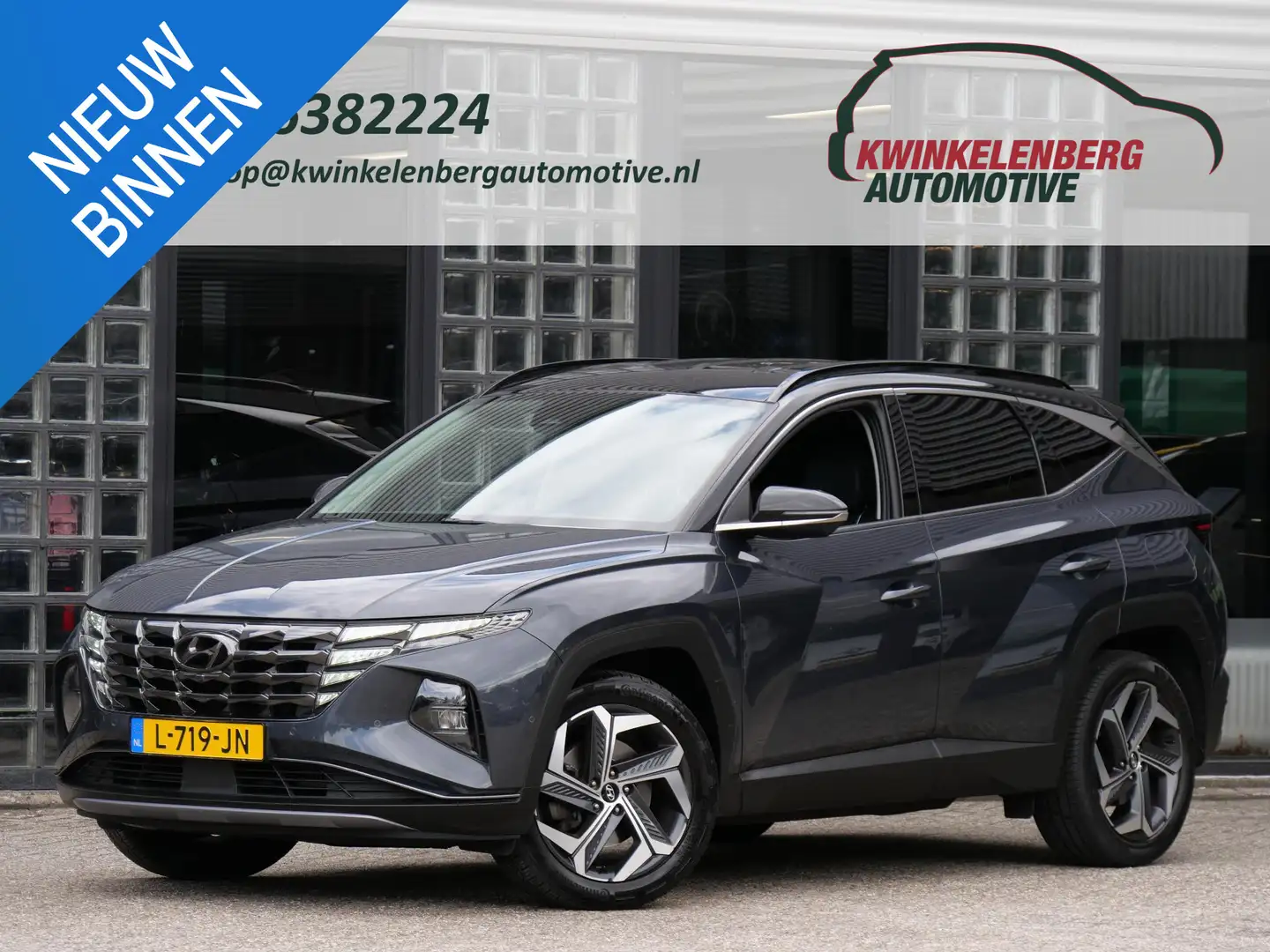 Hyundai TUCSON 1.6T-GDI HEV HYBRID PREMIUM/ AFN. TREKHAAK/ TWO-TO Grijs - 1