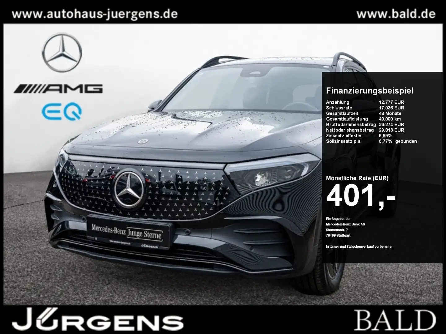 Mercedes-Benz EQB 350 4M AMG-Sport/LED/Cam/Night/Distr/Winter Negru - 1
