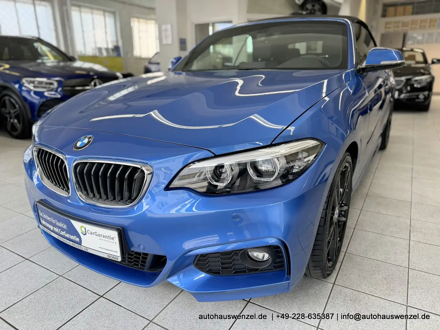 BMW 218 i Cabrio M Sport 6-Gang LEDER KAM NAV - nur 20tkm Blau - 2