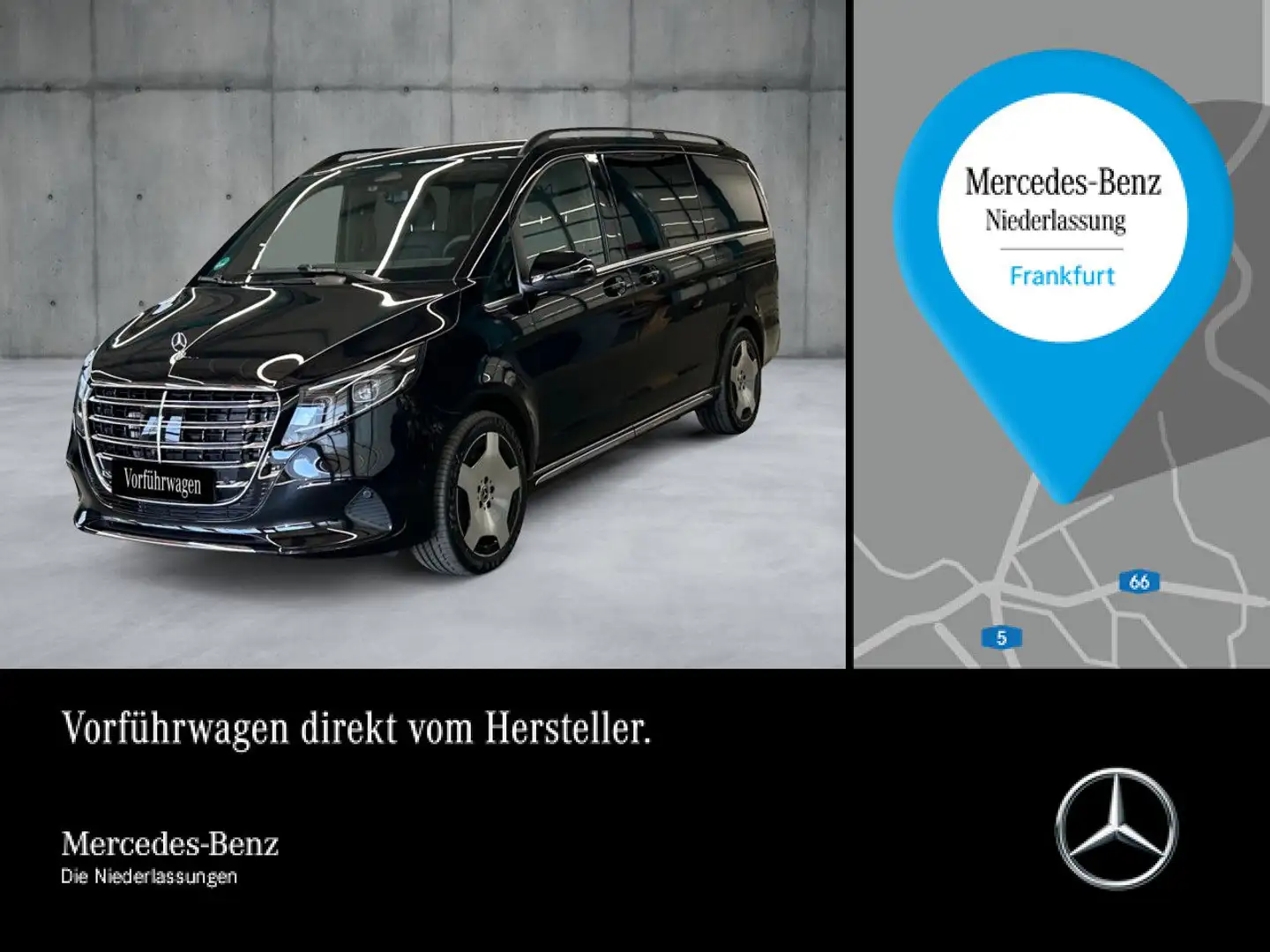 Mercedes-Benz V 300 d 4M EXCLUSIVE+Allrad+SchiebDa+9G+AHK+Navi Noir - 1