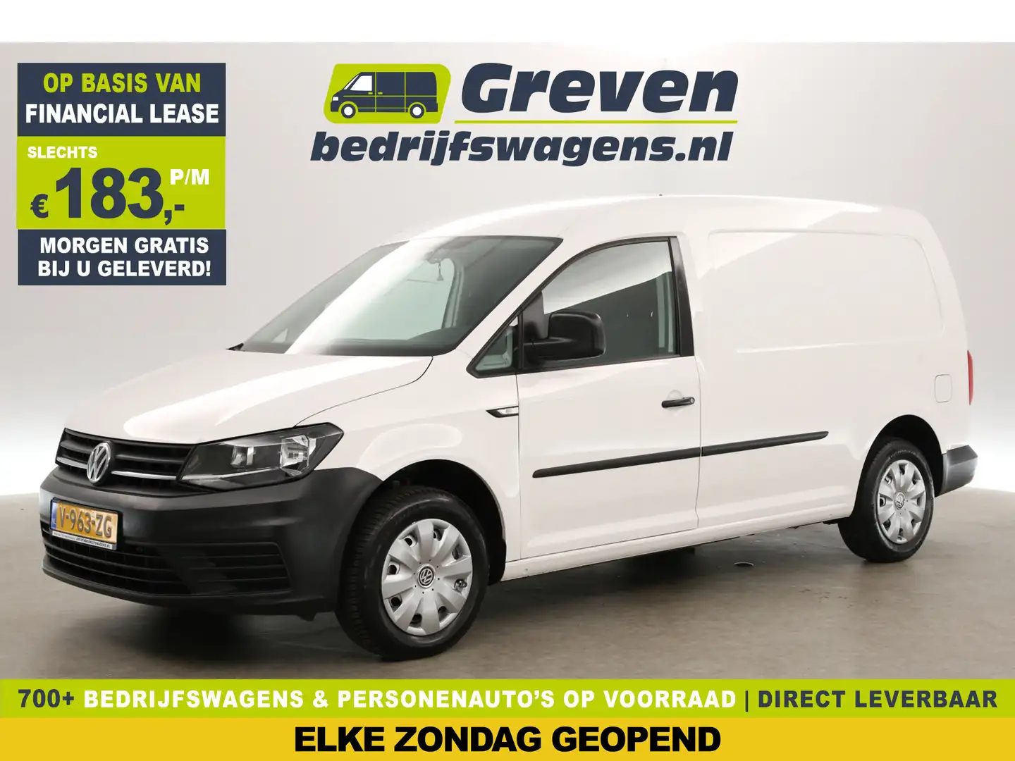 Volkswagen Caddy Maxi 2.0 TDI L2H1 Airco Navigatie PDC Elektrpakket Wit - 1