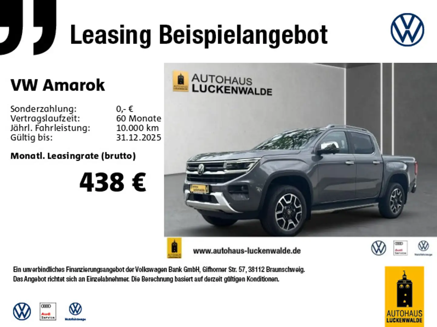 Volkswagen Amarok DC 2.0 TDI 4M Style Aut. *StdHz*NAV* Grau - 1
