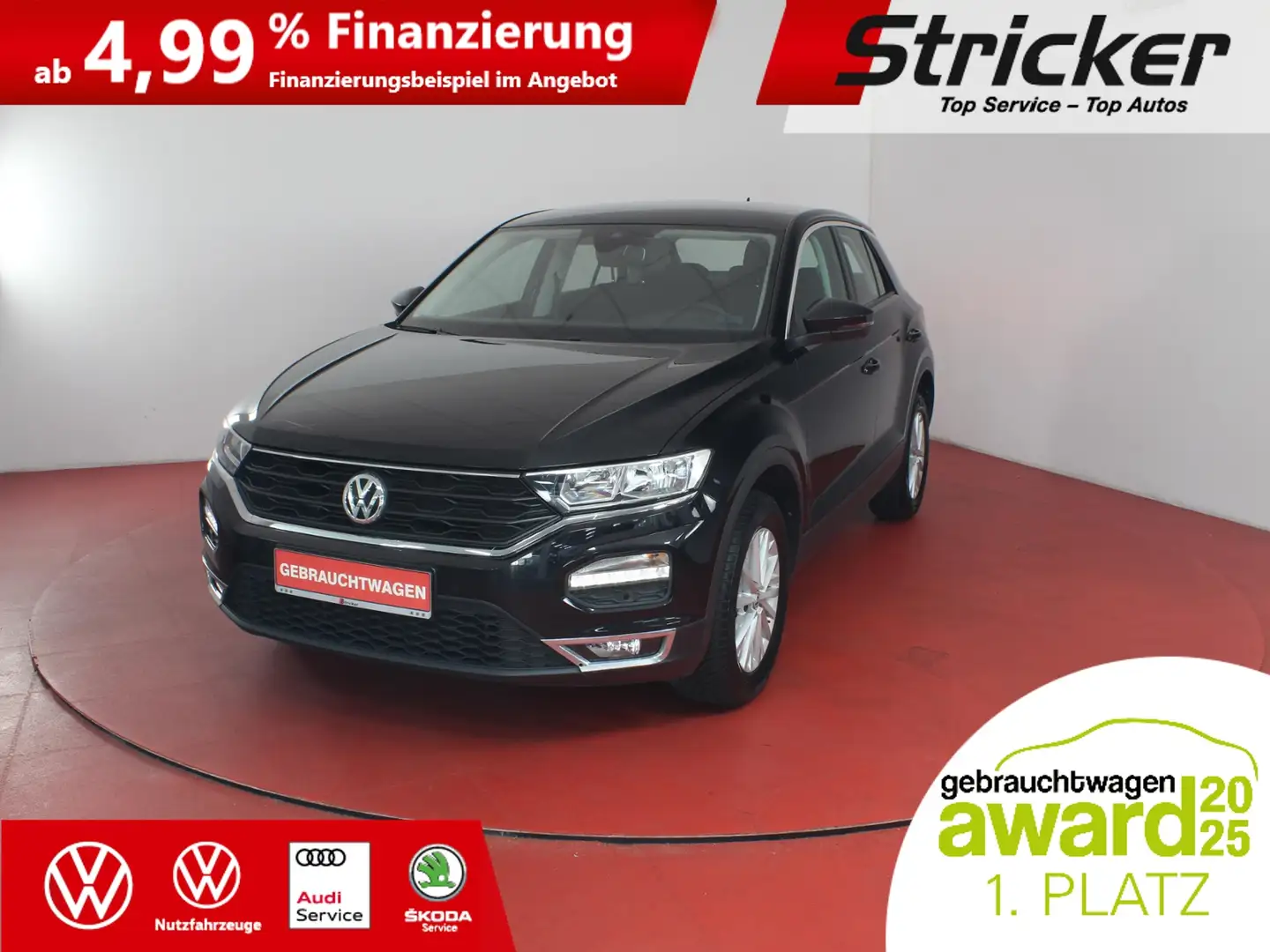 Volkswagen T-Roc 1.0TSI 178,-ohne Anzahlung PDC Sitzheizung Schwarz - 1
