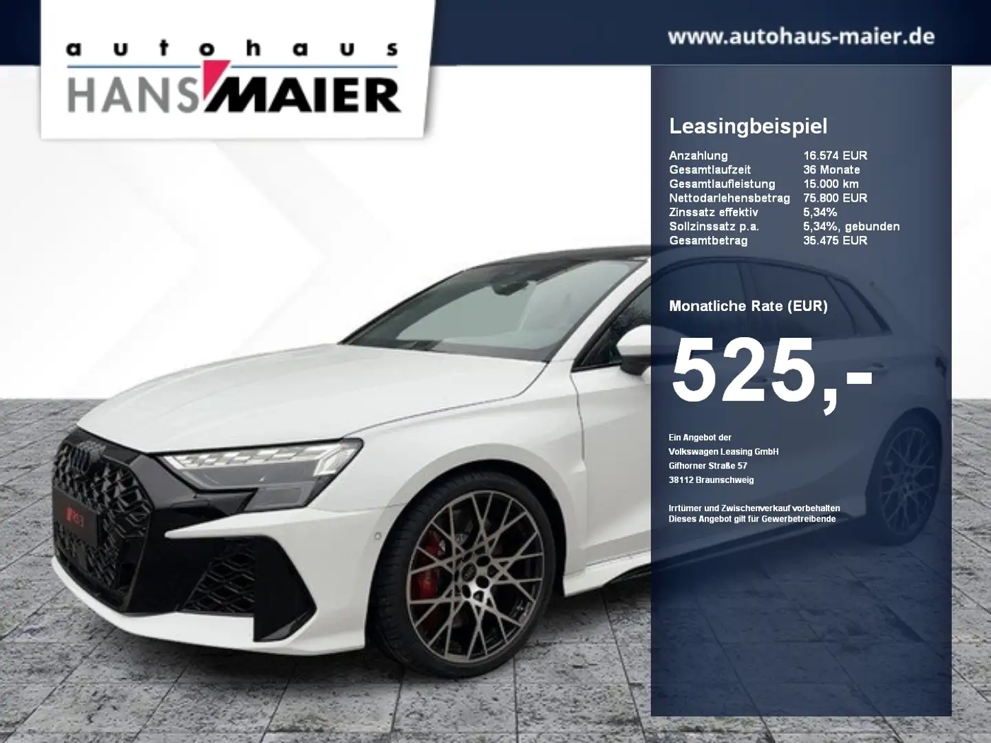 Audi RS3 Sportback TFSI quattro S tronic Pano Navi Grau - 1