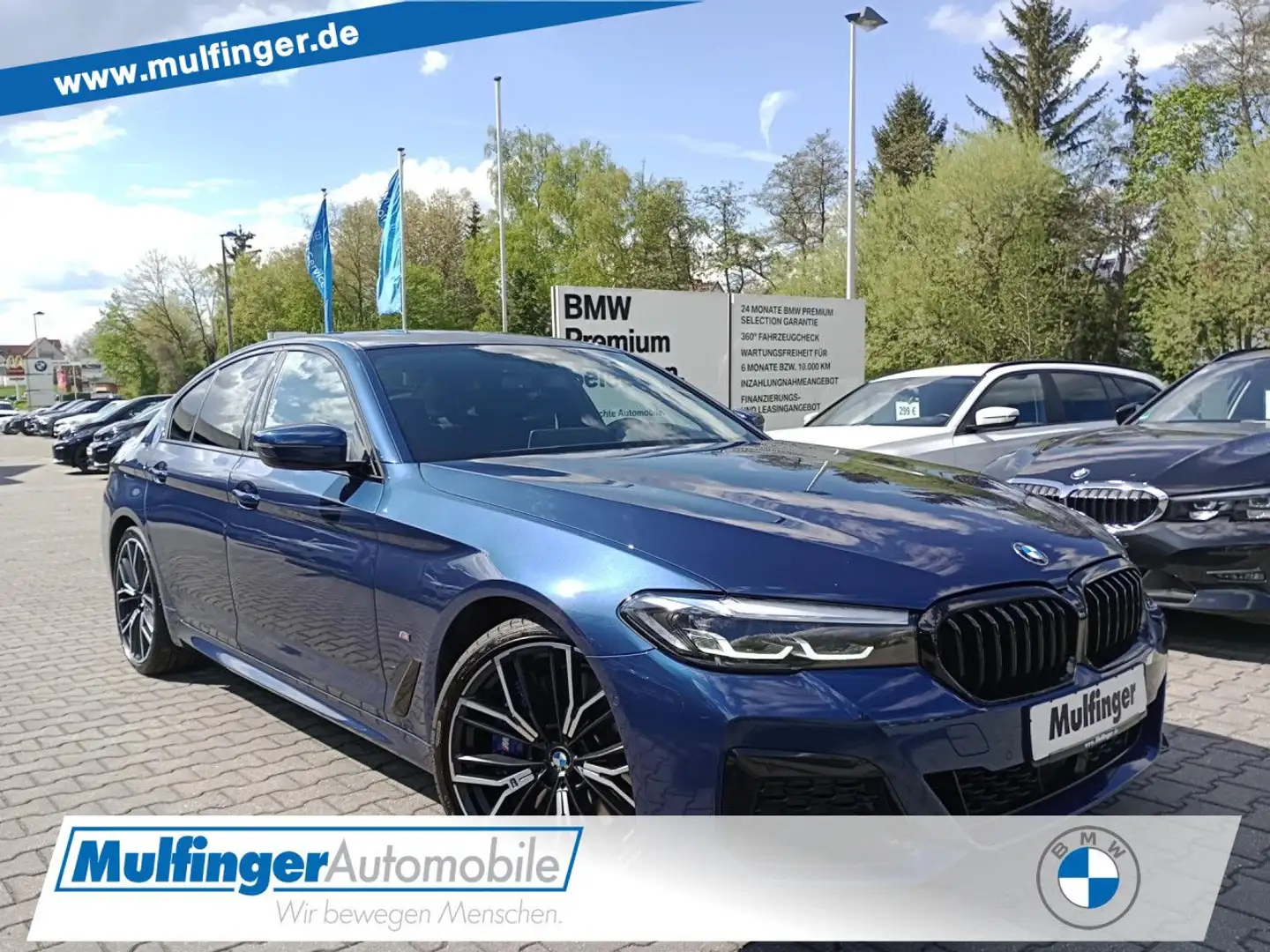 BMW 530 d xDr.M Sport Standh.Fond-Ent.ACC TV AHK 20" Bleu - 1