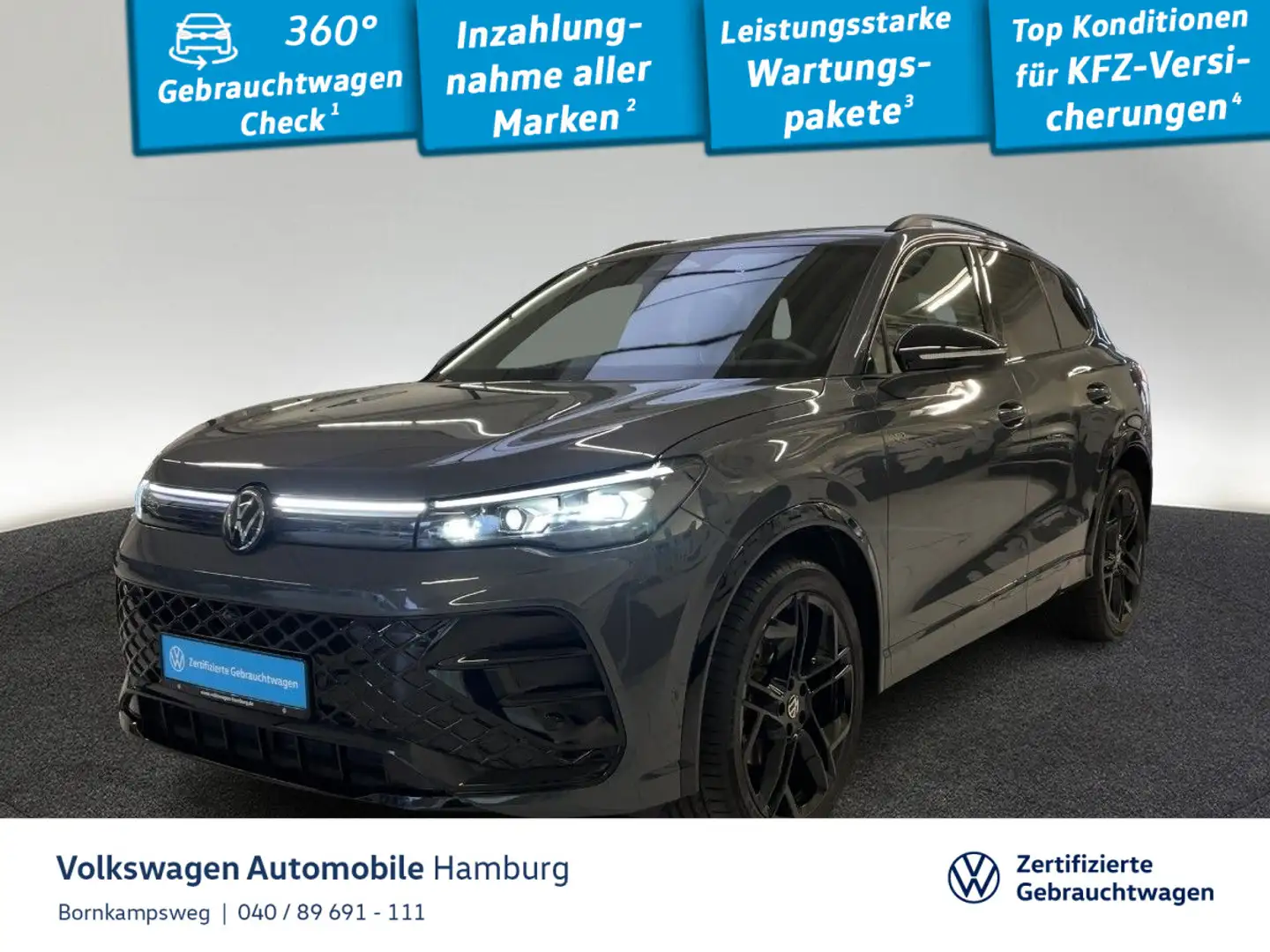 Volkswagen Tiguan 1.5 eTSI R-Line DSG Navi Panoramadach Gris - 1