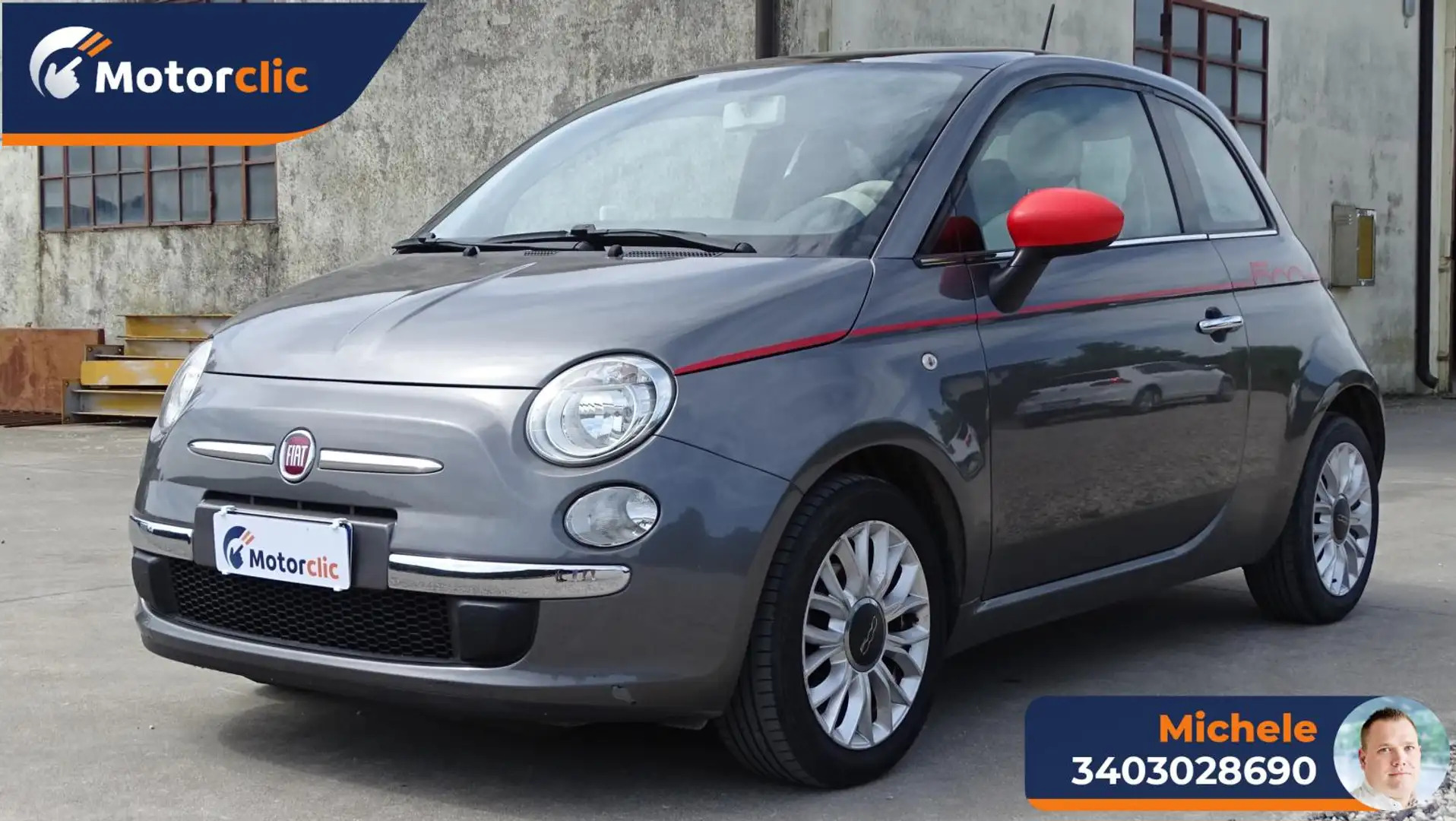 Fiat 500 1.2 easypower Lounge Gpl 69cv my14 Grau - 2