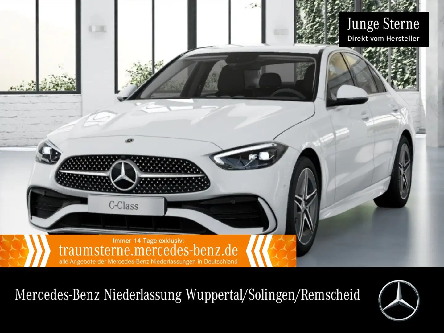 Mercedes-Benz C 200 d AMG+LED+KAMERA+TOTW+KEYLESS+9G Weiß - 1