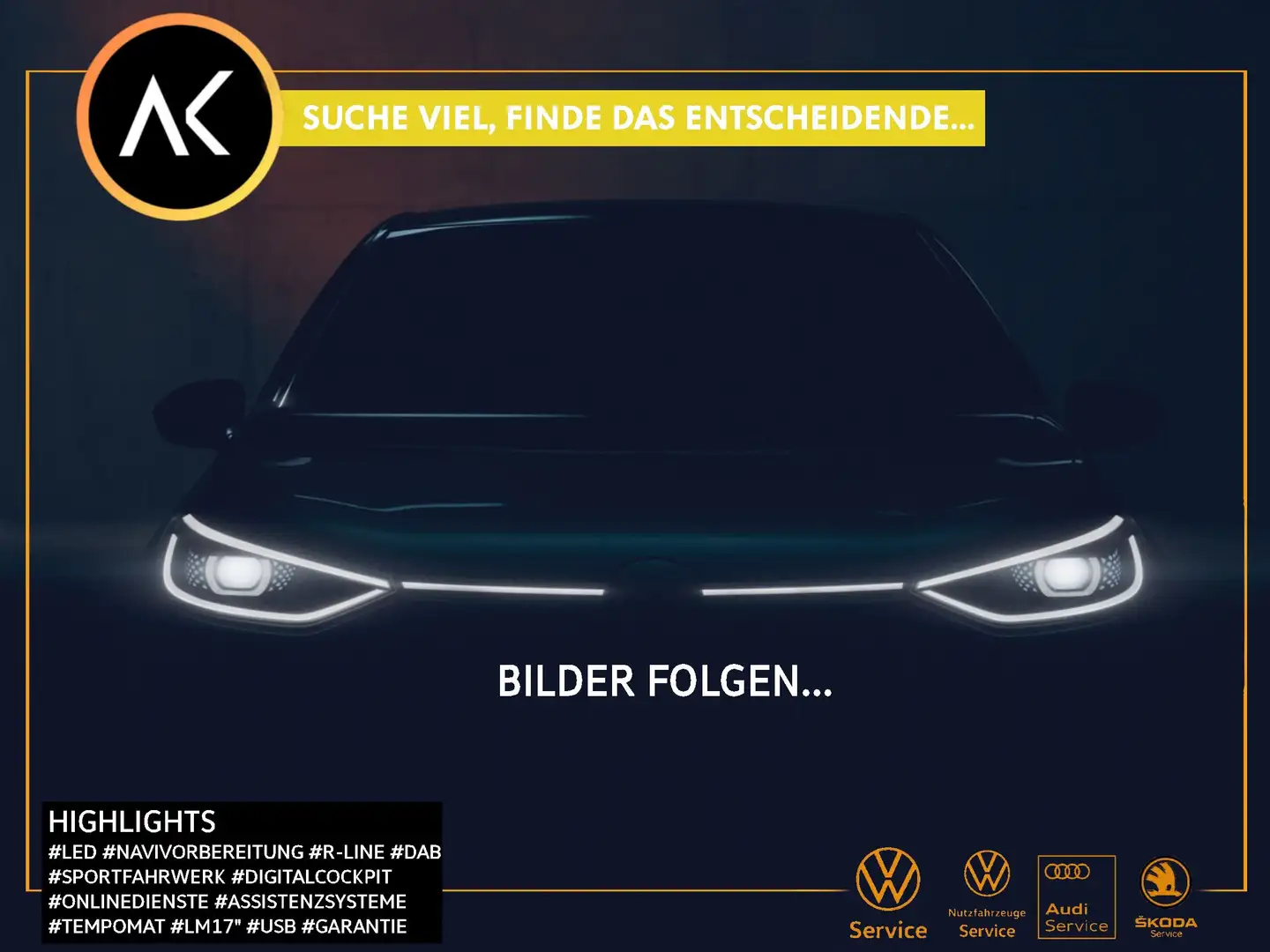 Volkswagen Golf 1.5 eTSI R-Line DSG 150PS-LED Navivorbe. ACC LM17 Schwarz - 1