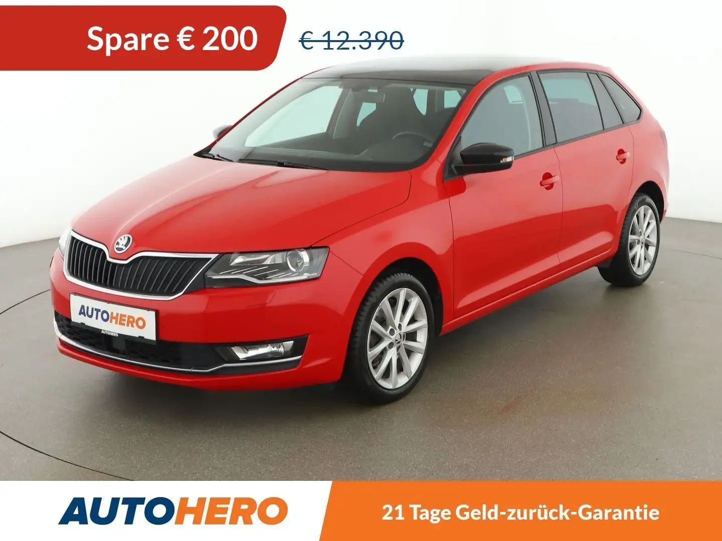 Skoda Rapid/Spaceback 1.0 TSI Sport *CAM*TEMPO*SHZ*PANO*CARPLAY&AUTO* Rot - 1