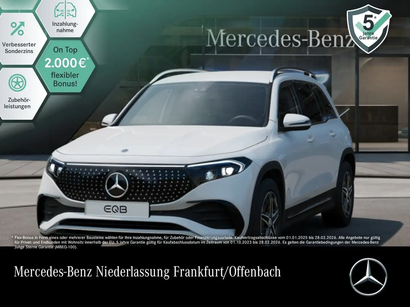 Mercedes-Benz EQB 350 4M AMG+ADVANCED+KAMERA+SPUR Weiß - 1