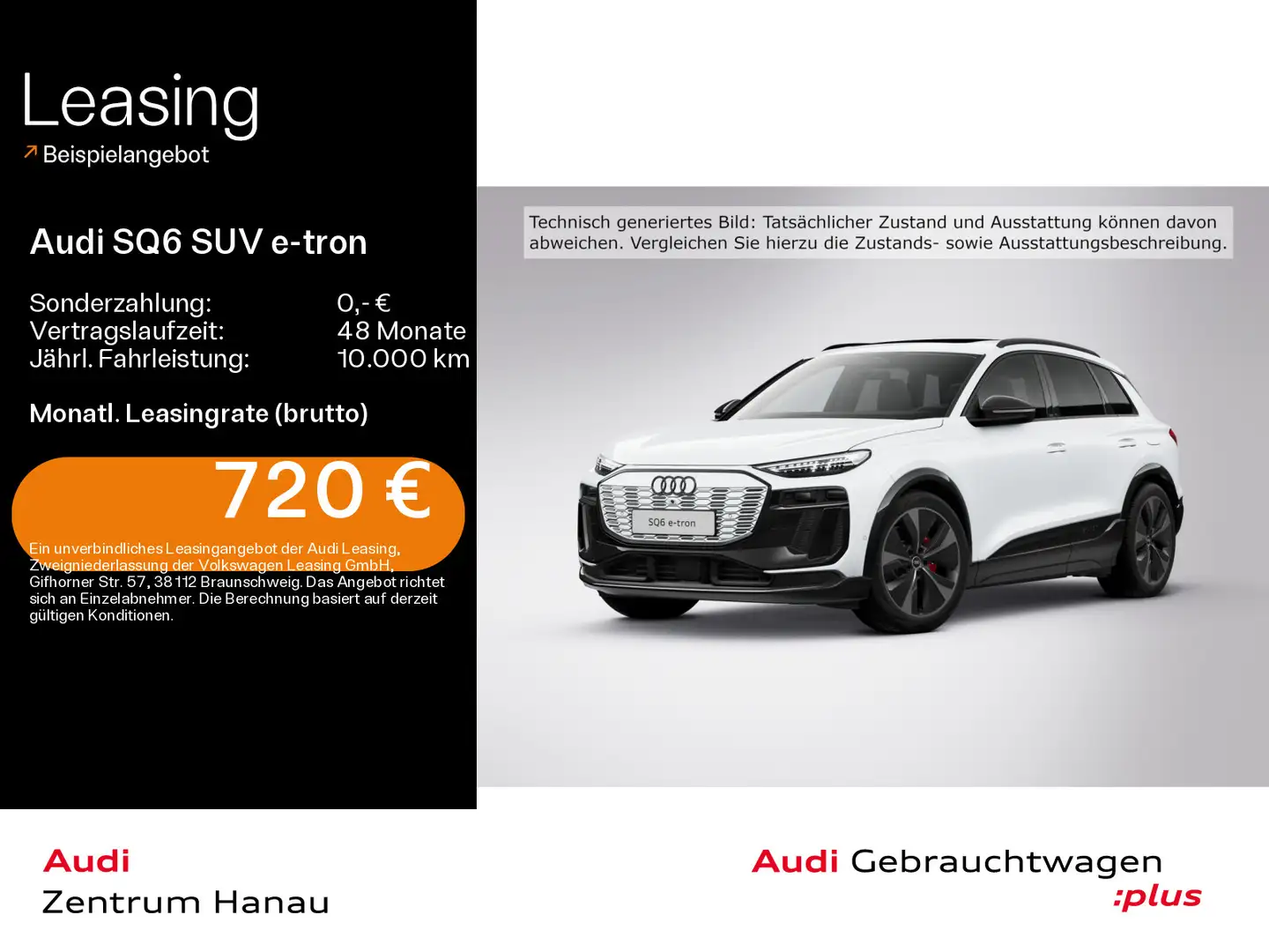 Audi SQ6 e-tron SQ6 e-tron*NAVI*MATRIX*HUD*PANO*B&O*21ZOLL Weiß - 1