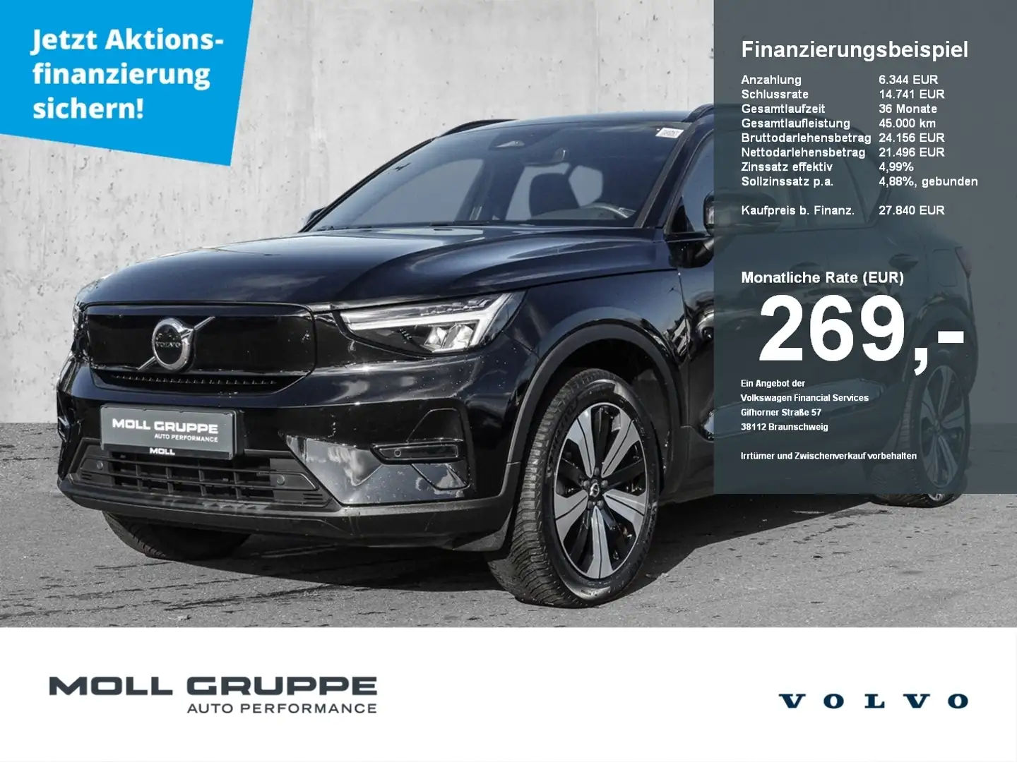 Volvo XC40 XC 40 P8 Pure Electric 2WD Core Recharge LED Kamer Schwarz - 1