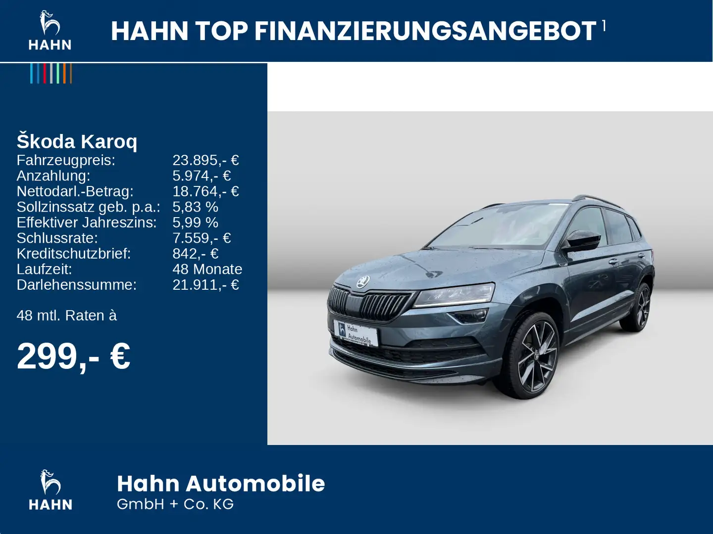 Skoda Karoq Sportline 1.5TSI DSG Climatr SHZ Temp LED Grau - 2