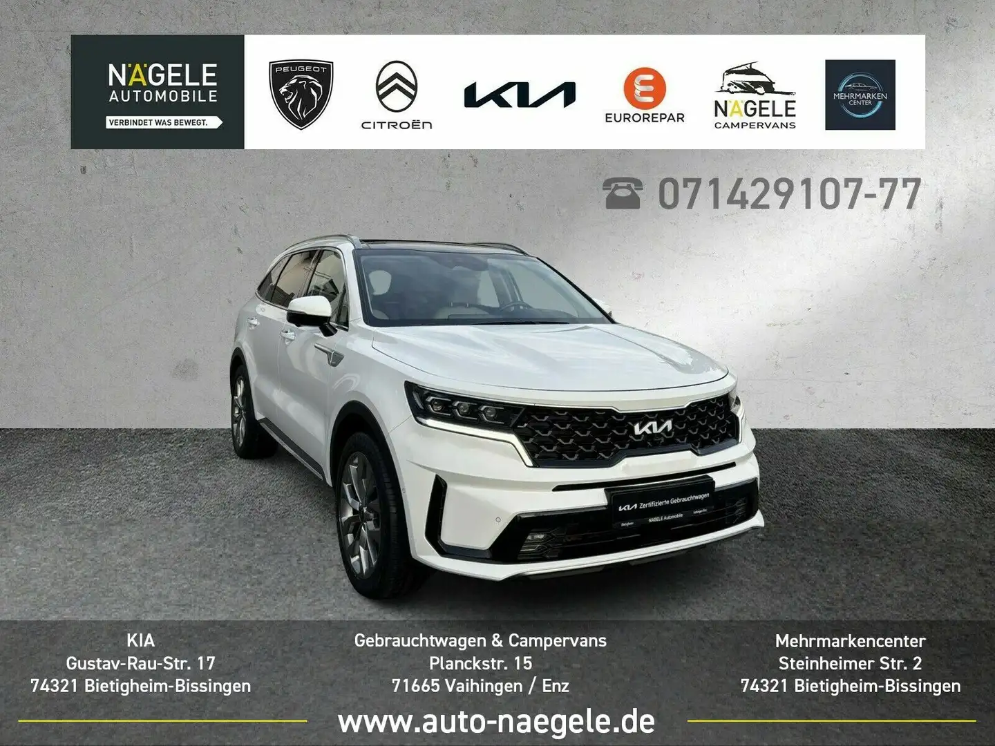 Kia Sorento 2.2 CRDi 4WD Platinum 7-Sitzer|ACC+PANO Weiß - 1