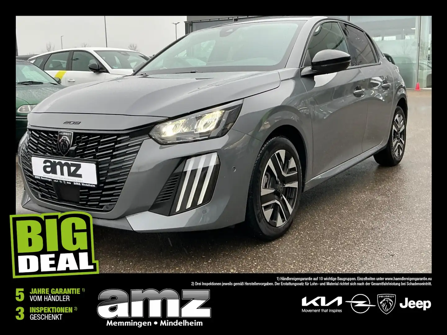 Peugeot 208 1.2 PureTech 100 Allure ACC+LED+SHZ+360+Kam. Grau - 1