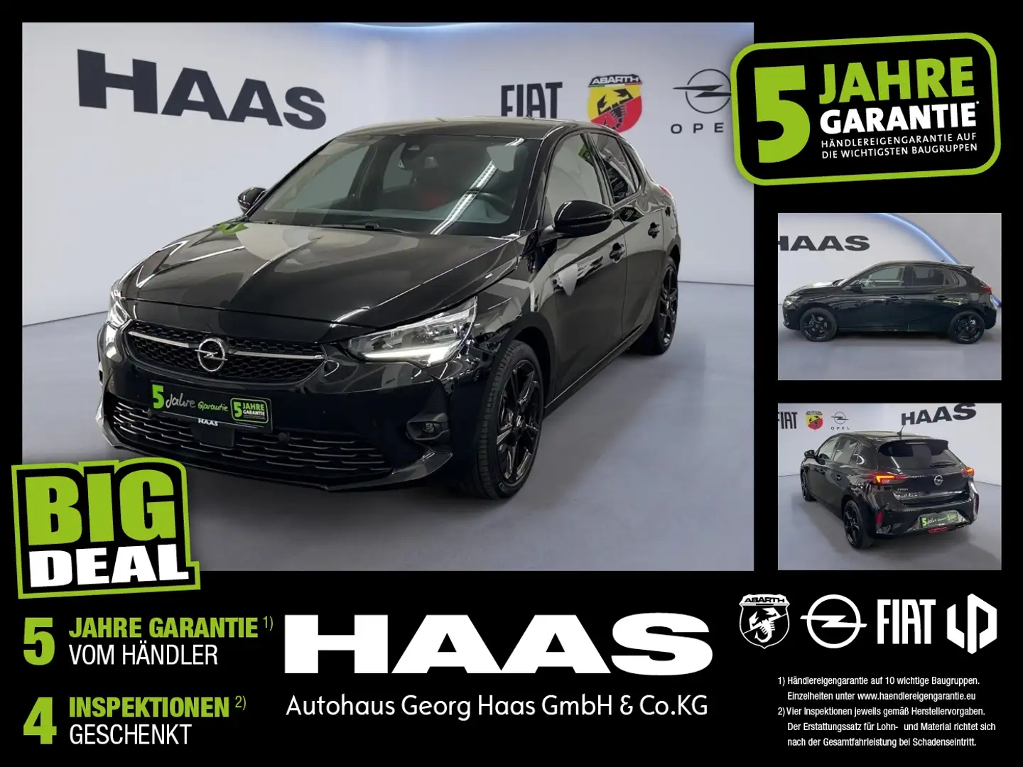 Opel Corsa F 1.2 Turbo Automatik ,LED, Kamera Zwart - 1