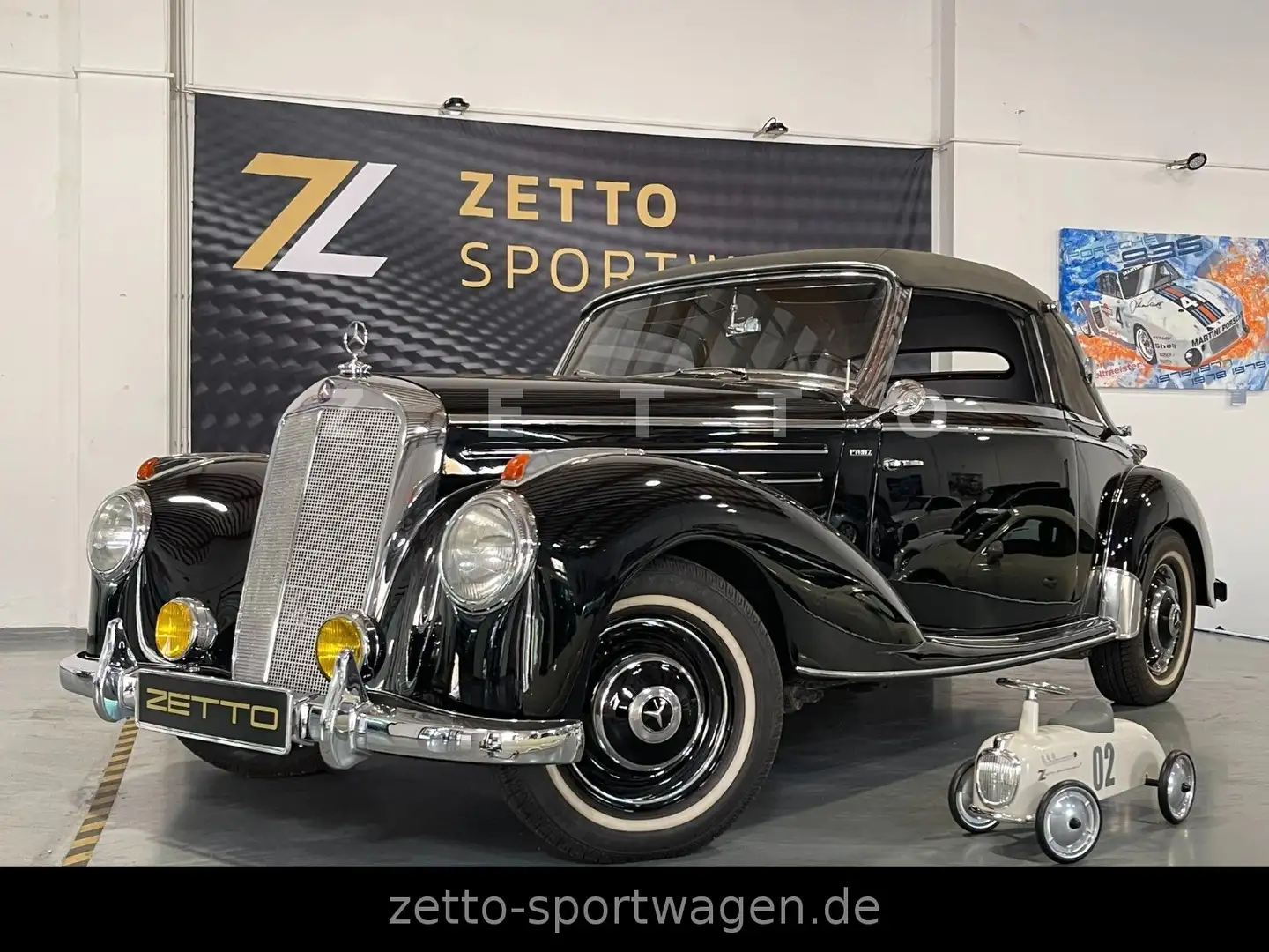 Mercedes-Benz 220 A CABRIOLET | "WERTGUTACHTEN 1 - " | Negru - 1