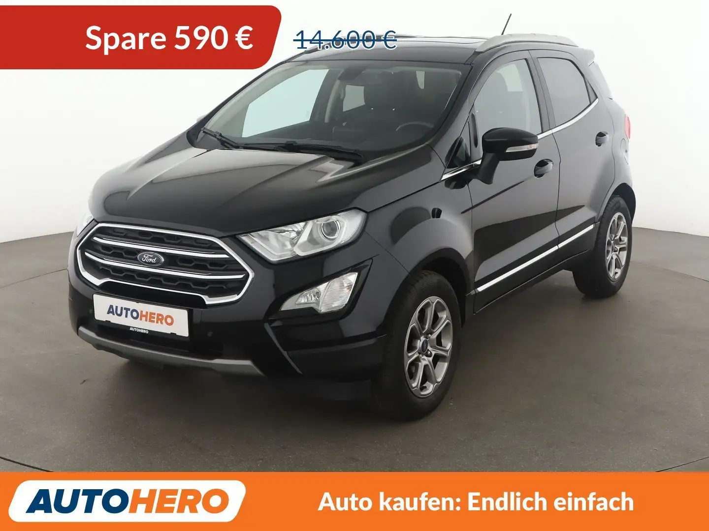 Ford EcoSport 1.0 EcoBoost Titanium Aut.*TEMPO*LIMITER*PDC* Schwarz - 1