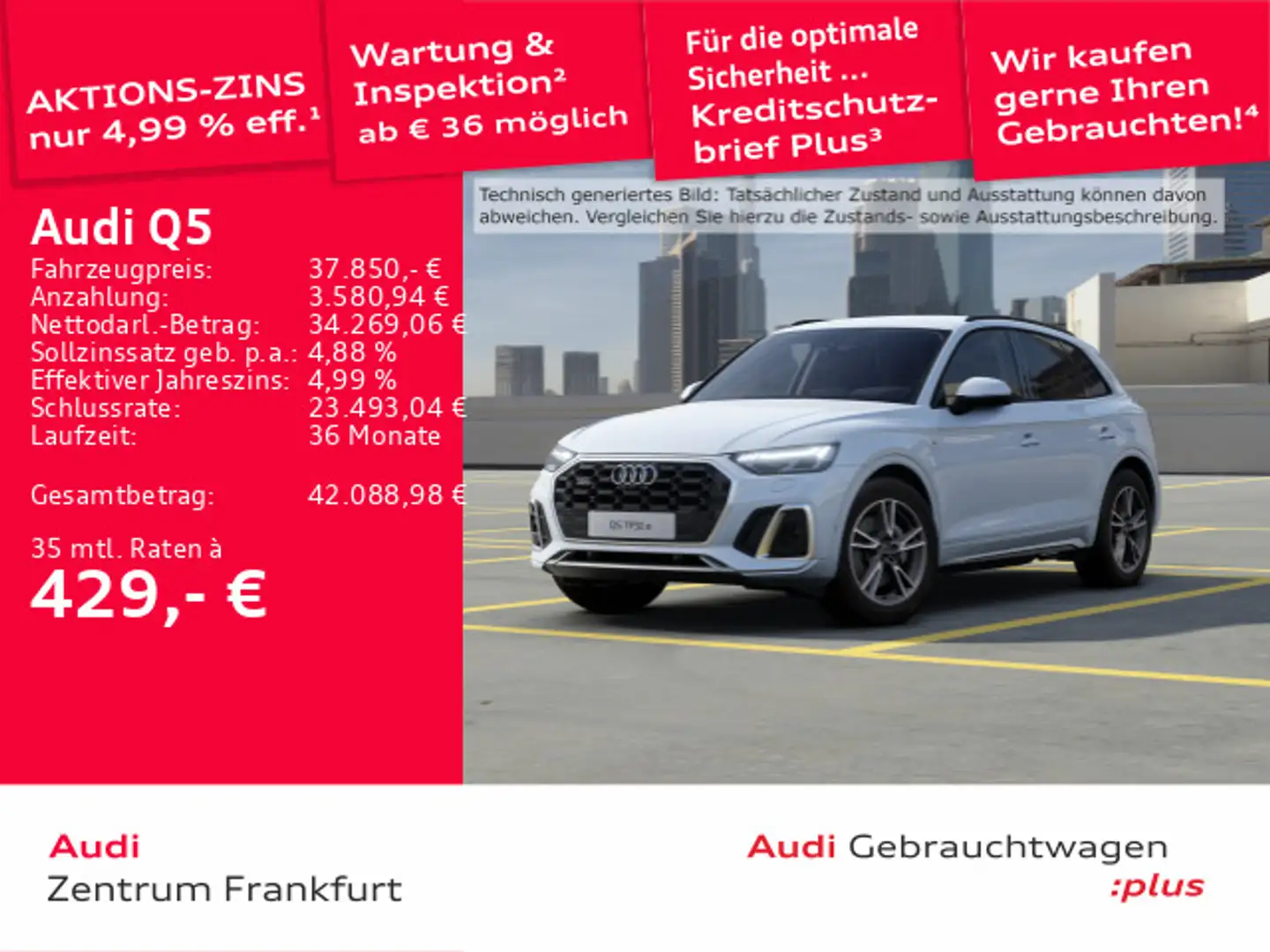 Audi Q5 50 TFSI e quattro S tronic S line Matrix-LED Weiß - 1