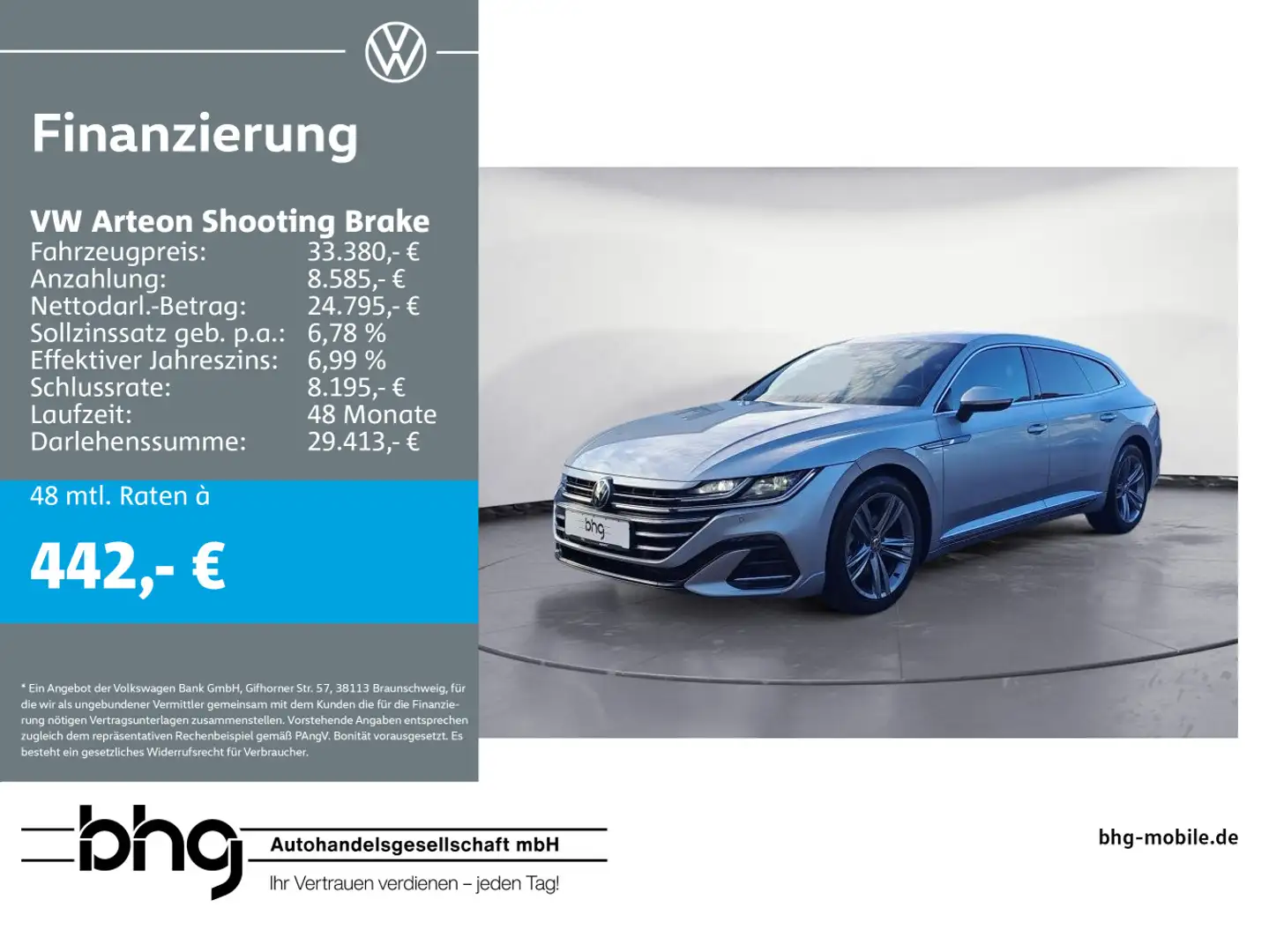 Volkswagen Arteon 2.0 TSI DSG R-Line *ACC*LE Argent - 1