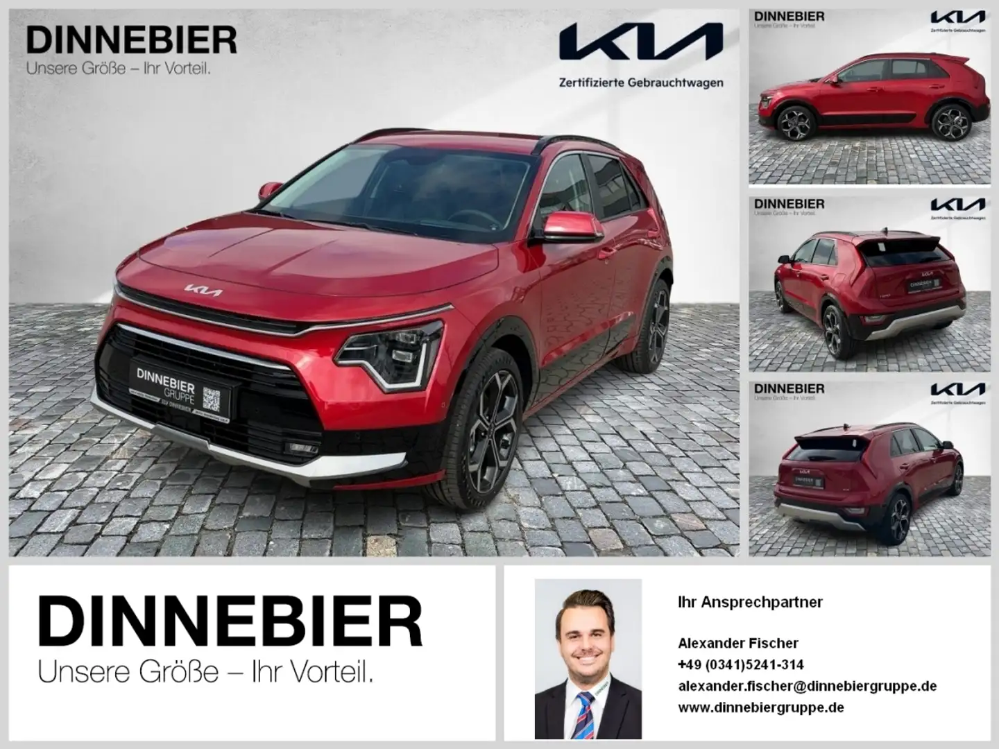 Kia Niro 1.6 HEV Spirit LED+Kamera+Navi+Headup Rouge - 1