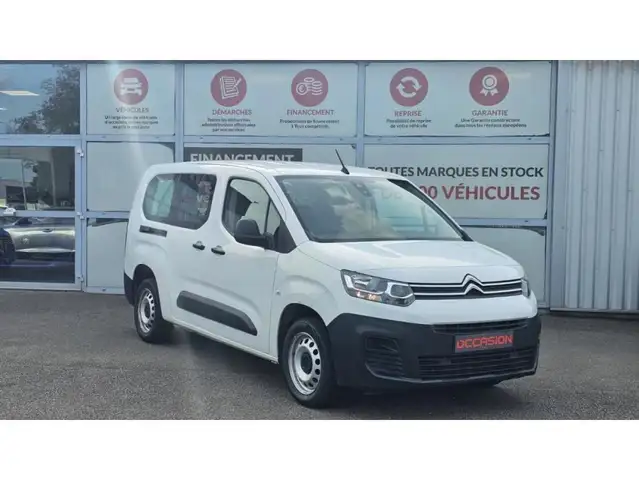 Citroen Berlingo XL Club 1.5 BlueHDi 100cv 3 Places + 2 Portes latéral + Radar AR + RS + Tva recuperable