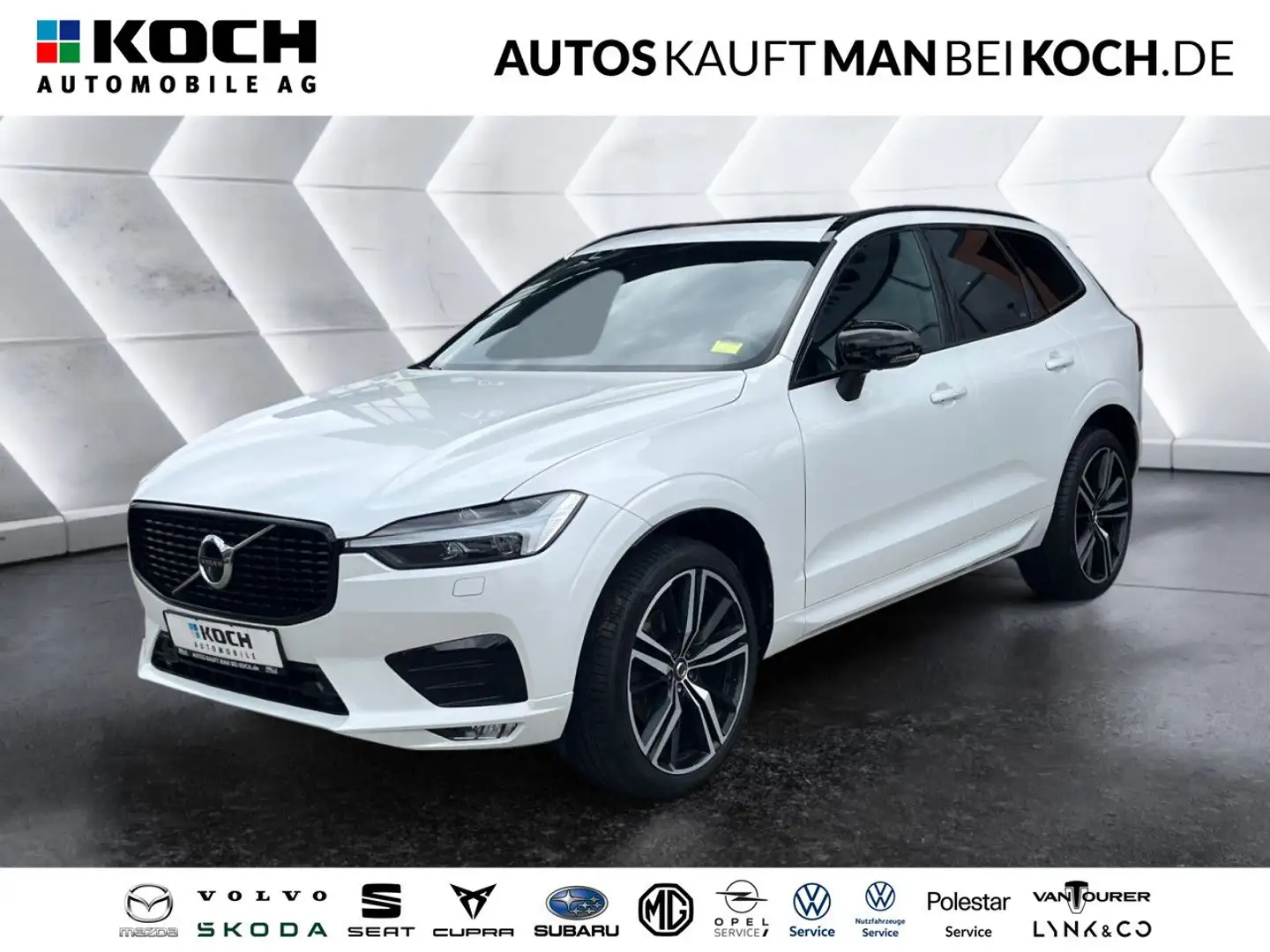 Volvo XC60 B4 AWD R-Design ACC BLIS STHz PANO 360 VLED Weiß - 1