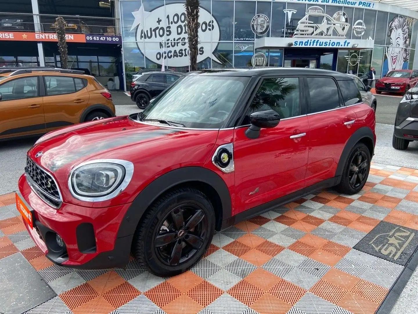MINI Cooper SE 1.5 Hybrid 220 COOPER SE ALL4 BVA6 ESSENTIAL CUIR GPS Caméra 1°Main Roşu - 1