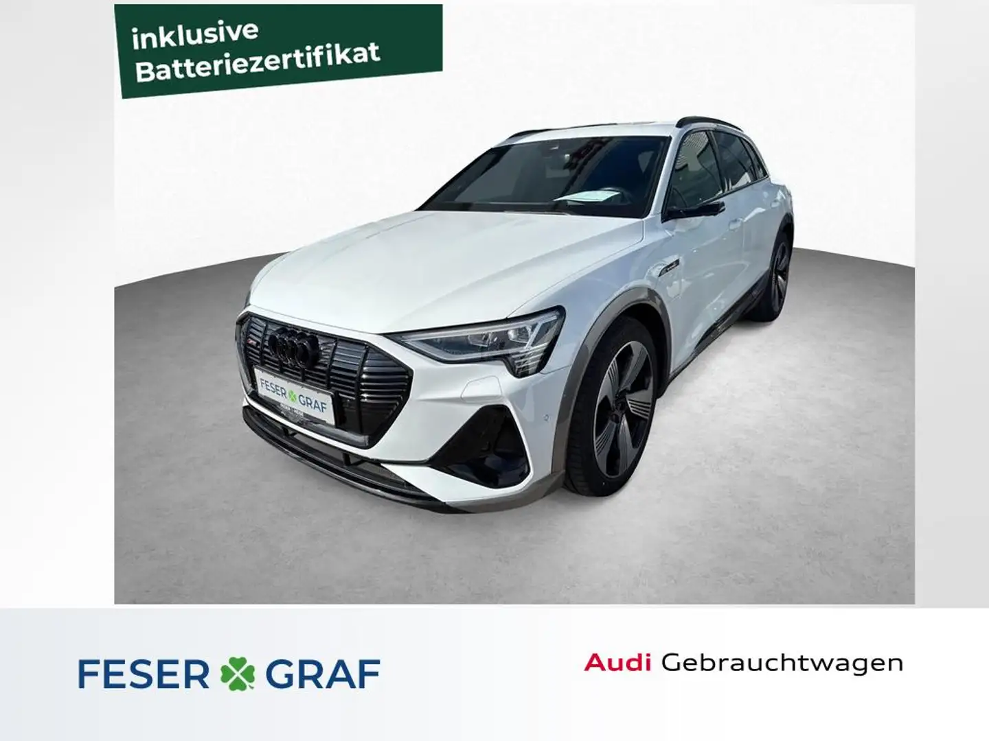Audi e-tron 55 qu. S line - PANO - AHK - ACC - LUFT Weiß - 1