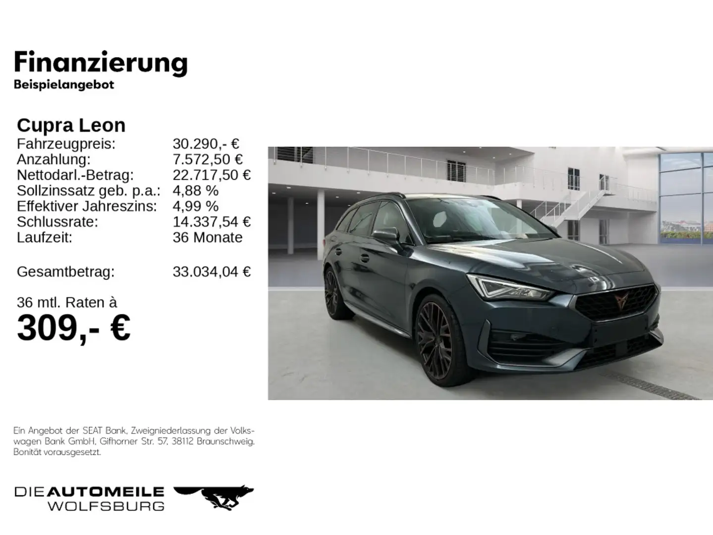 CUPRA Leon ST 1.4TSI Hybrid DSG VZ AHK/LED/SITZHZ Grau - 2
