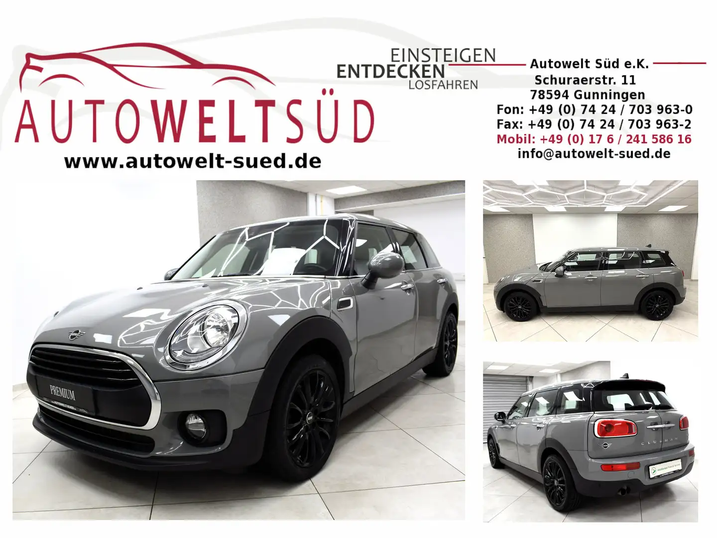 MINI One Clubman Aut. 1.5l Pepper Sportlenkrad KeylGo SHZ Gris - 1