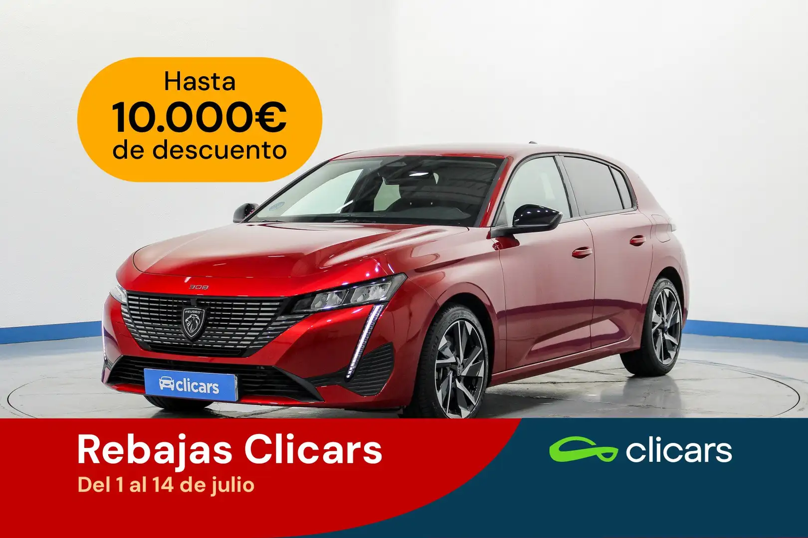 Peugeot 308 1.6 Hybrid Allure EAT8 180 Rojo - 1