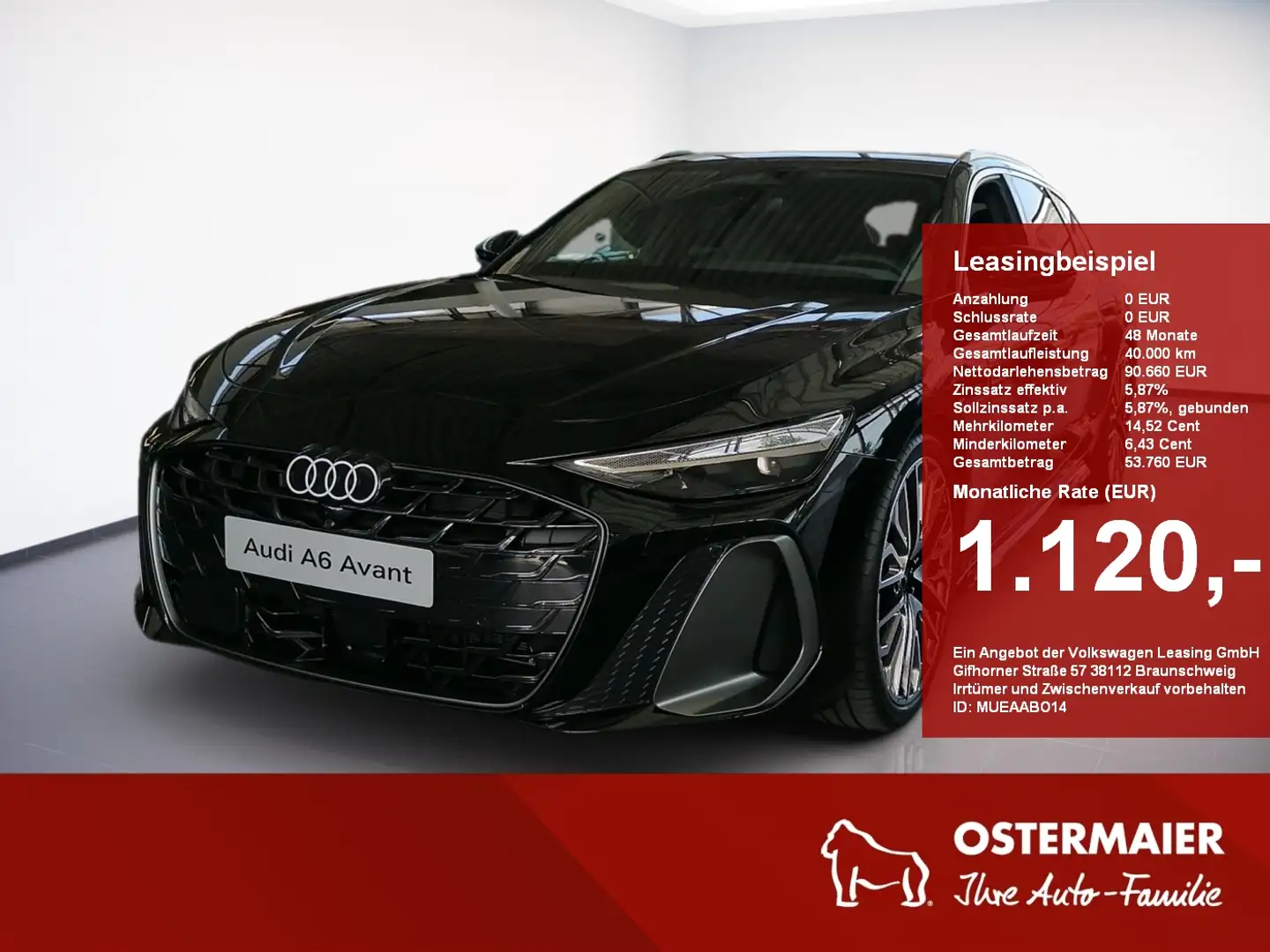 Audi A6 Avant TFSI quattro 376PS PANO,B&O,NAVI,MATRIX,KEYL Schwarz - 1
