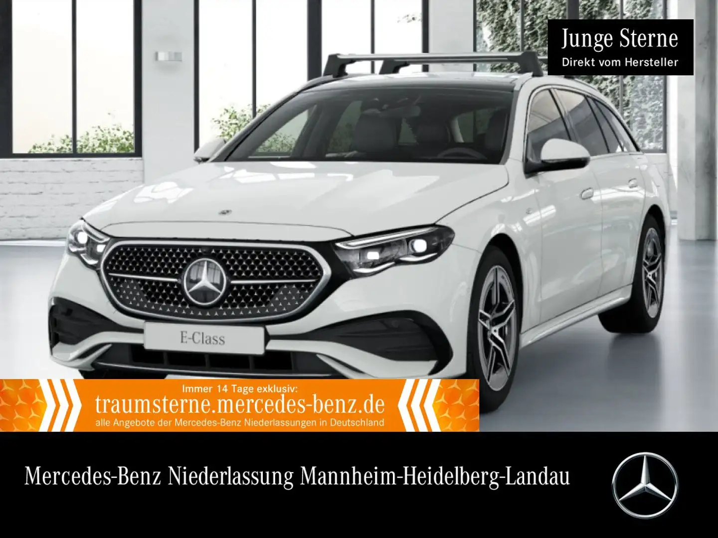 Mercedes-Benz E 300 de T Hybrid AMG Fahrass 360° Pano Distr. AHK Weiß - 1