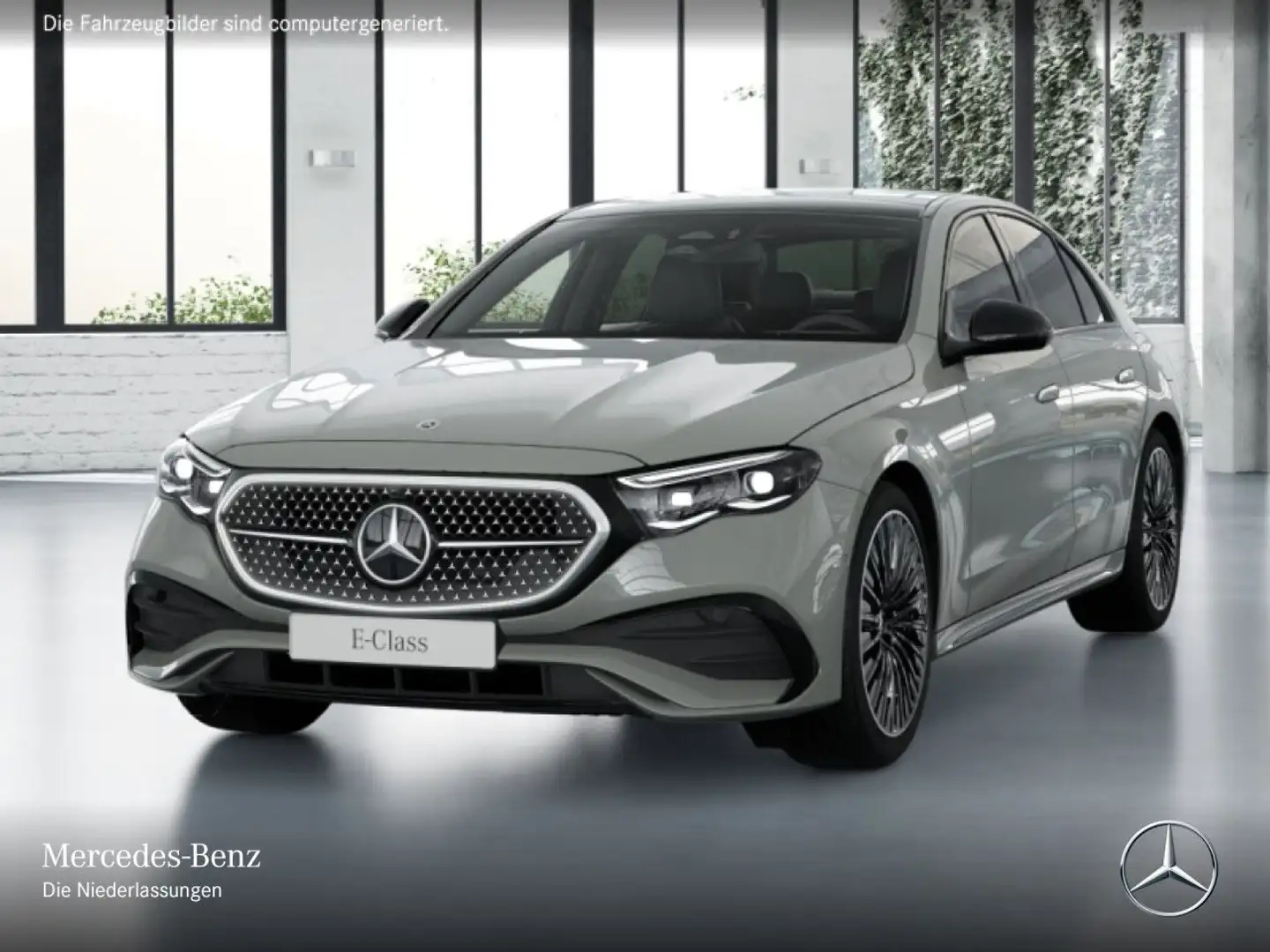 Mercedes-Benz E 300 e Hybrid AMG 360° Pano Burmester Distr. AHK Grau - 2