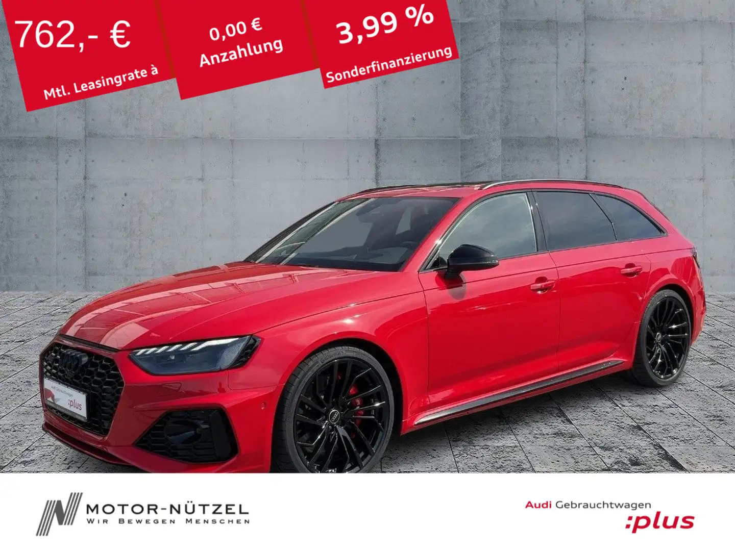Audi RS4 RS4 Avant TFSI MATRIX+NAVI+HuD+B&O+ACC+PANO+20" Rot - 1