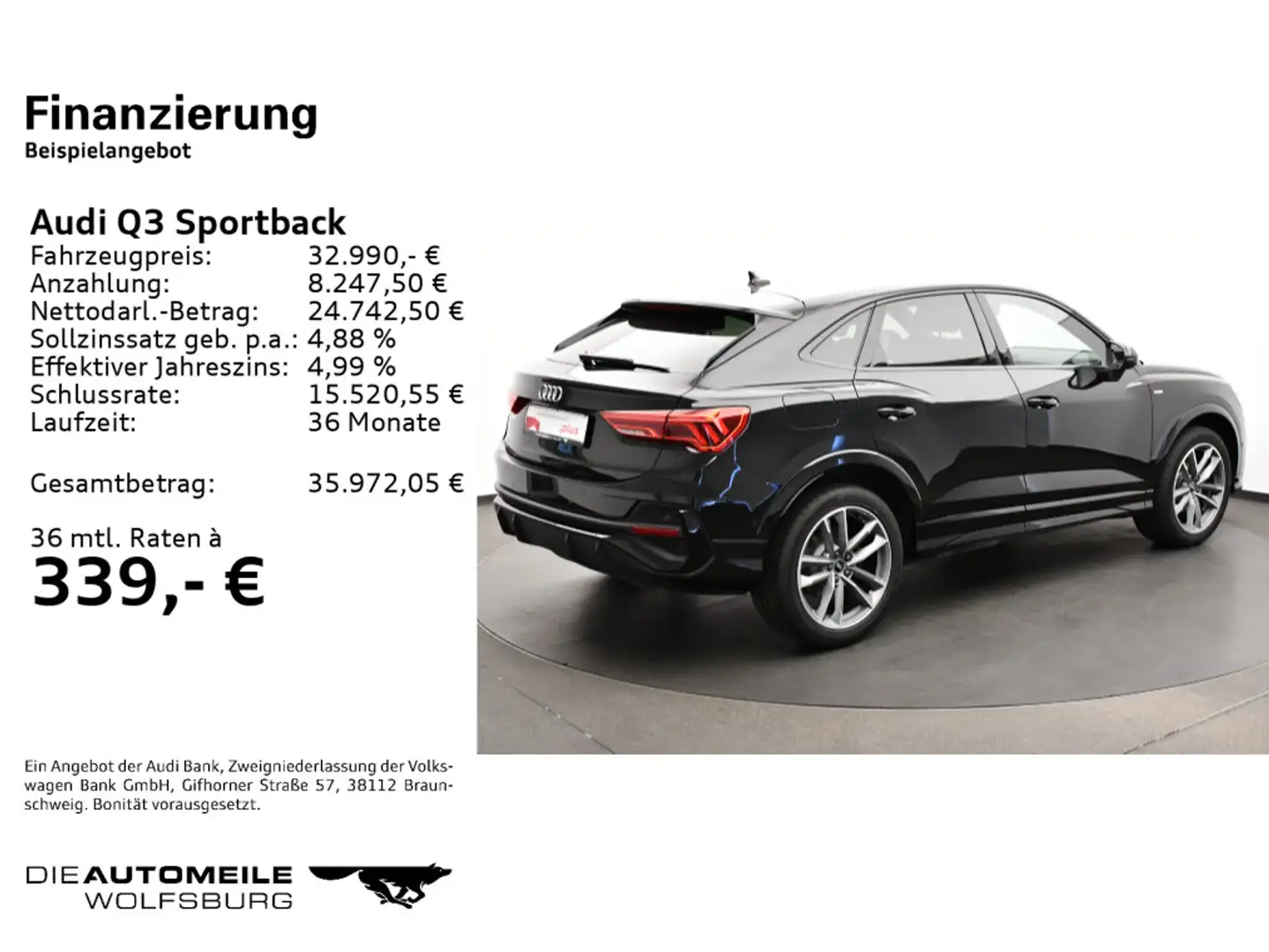 Audi Q3 35 TFSI S line LED/virtual-cockpit/ Negro - 2