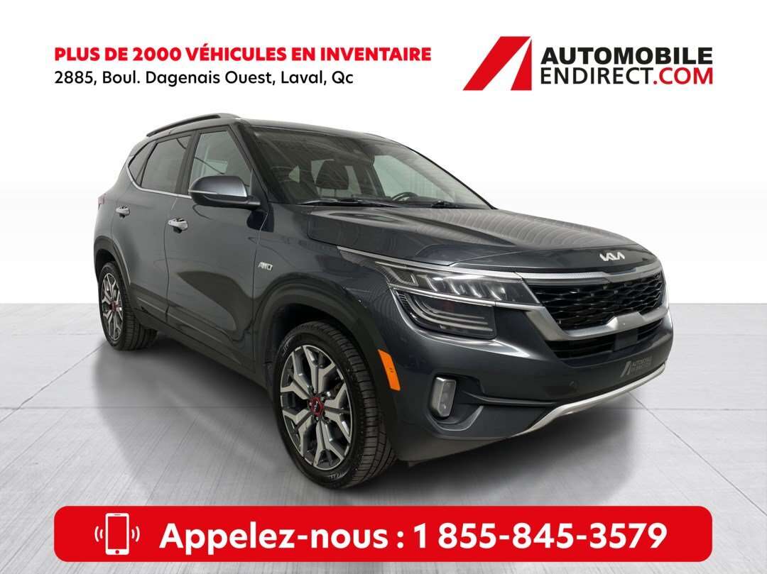 2023 Kia Seltos SX 1.6T AWD Mags Cuir Toit GPS Sièges Ventilés