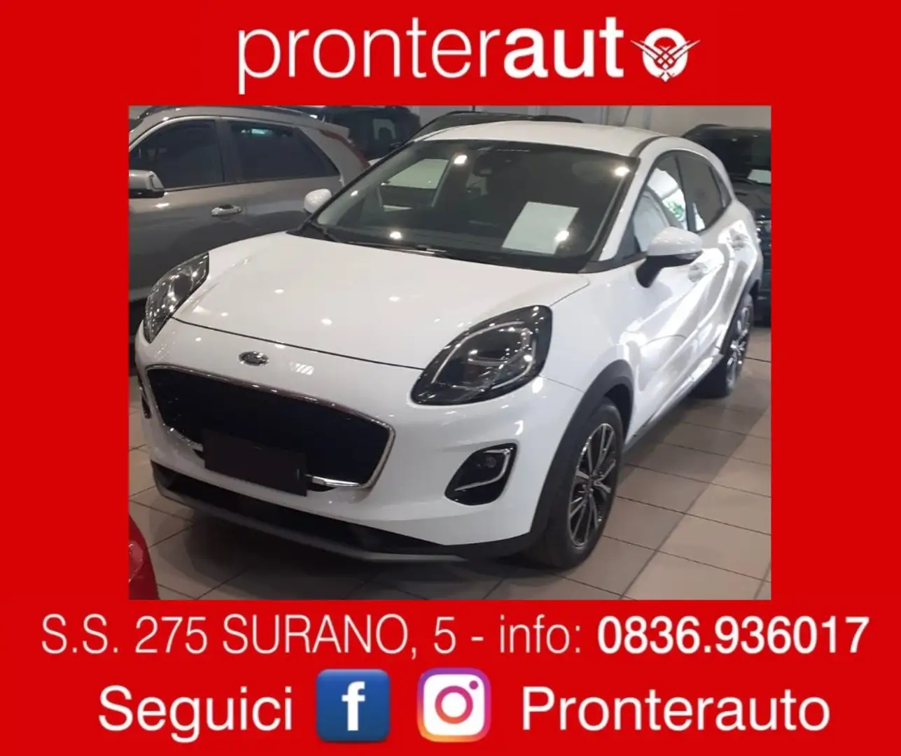 Ford Puma 1.5 ecoblue Titanium s&s 120cv Bianco - 1
