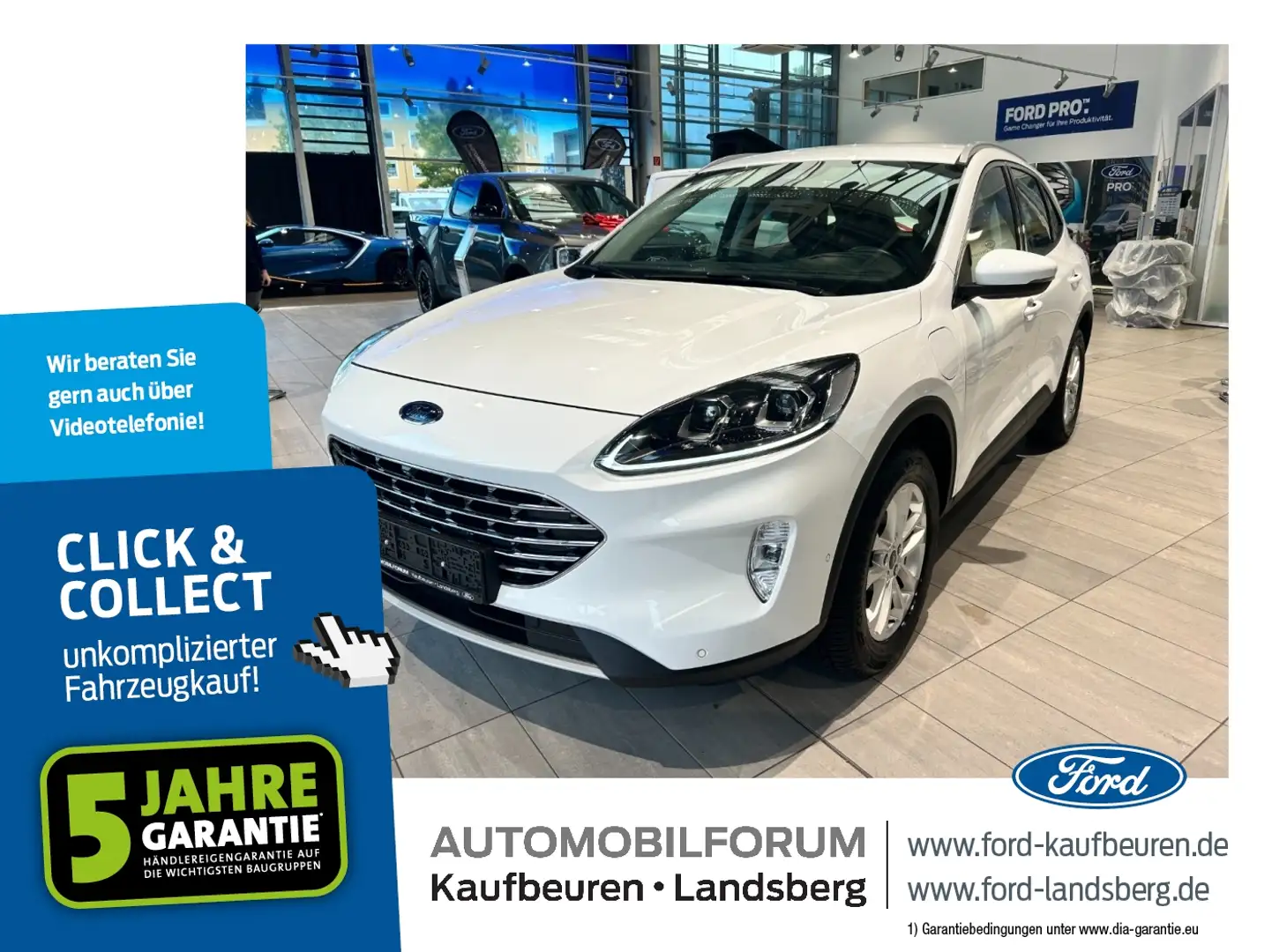 Ford Kuga 2.5 Duratec PHEV Titanium ACC AHK LED Navi Blanc - 1
