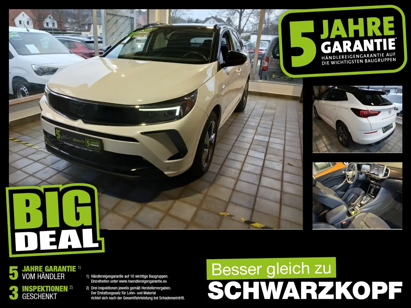 Opel Grandland 1.6T ACC+LED+Navi+Sitzheizung,Klima Weiß - 1