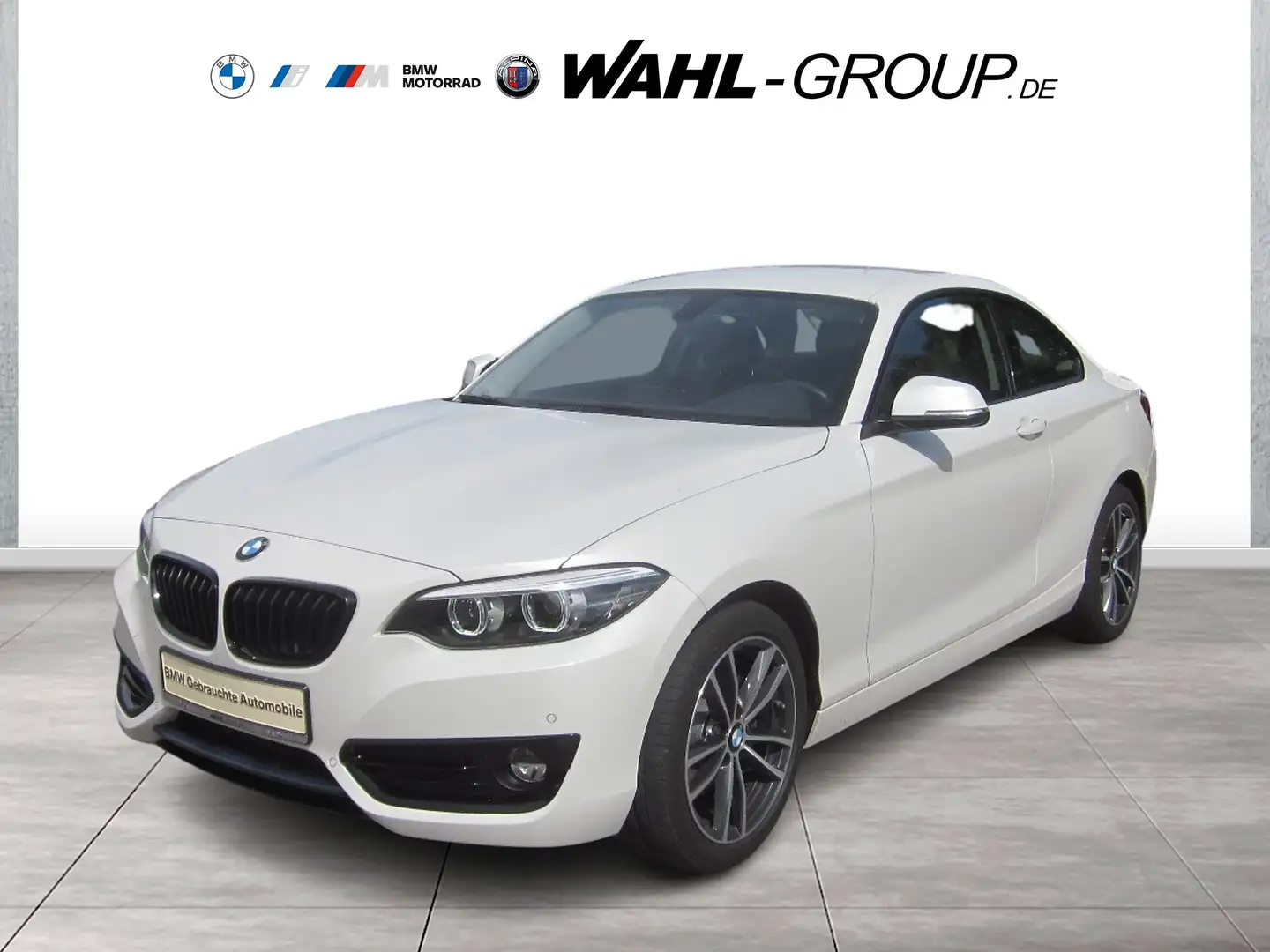 BMW 220 i COUPÉ SPORT LINE AUT NAVI PROF LED ALARM   GRA P Weiß - 1
