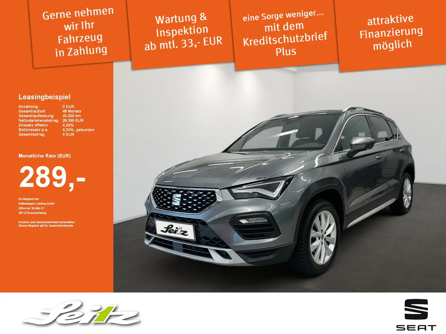 SEAT Ateca 1.5 TSI Xperience *LED*KAMERA*NAVI*SITZH* Grau - 1